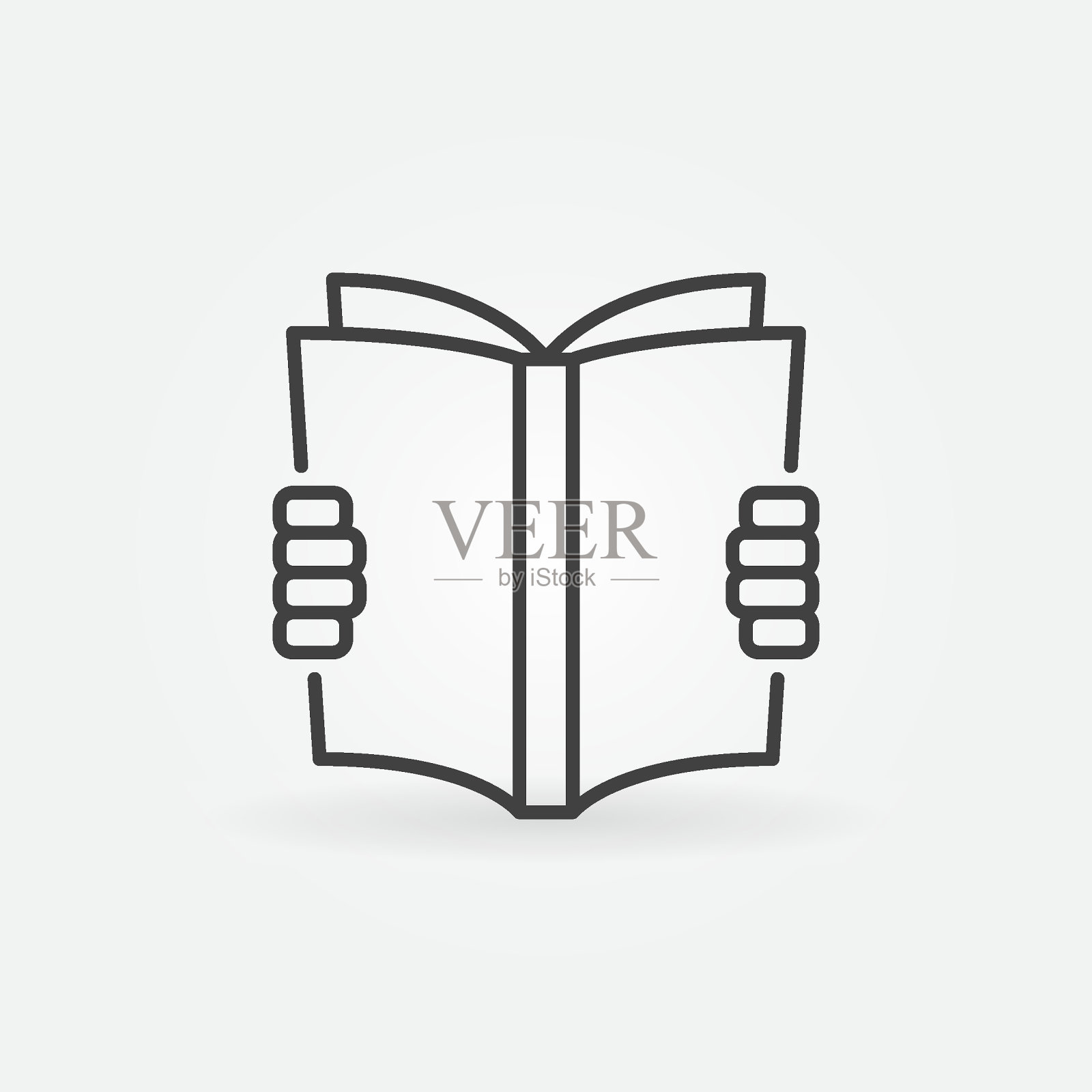 阅读一本书的概念图标插画图片素材