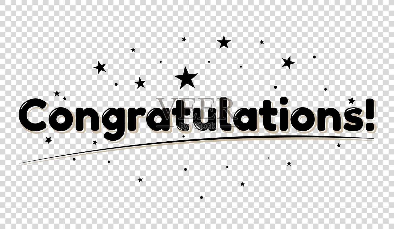 祝贺卡片模板设计-矢量插图隔离在透明背景上插画图片素材