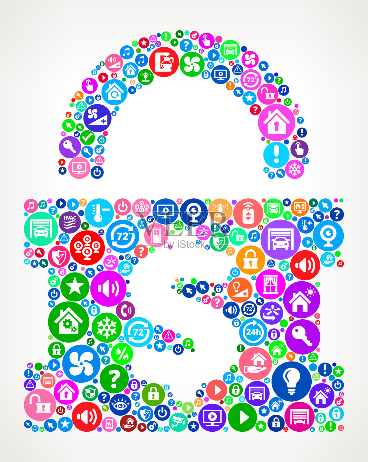 货币锁，家庭自动化技术图标图案图标素材