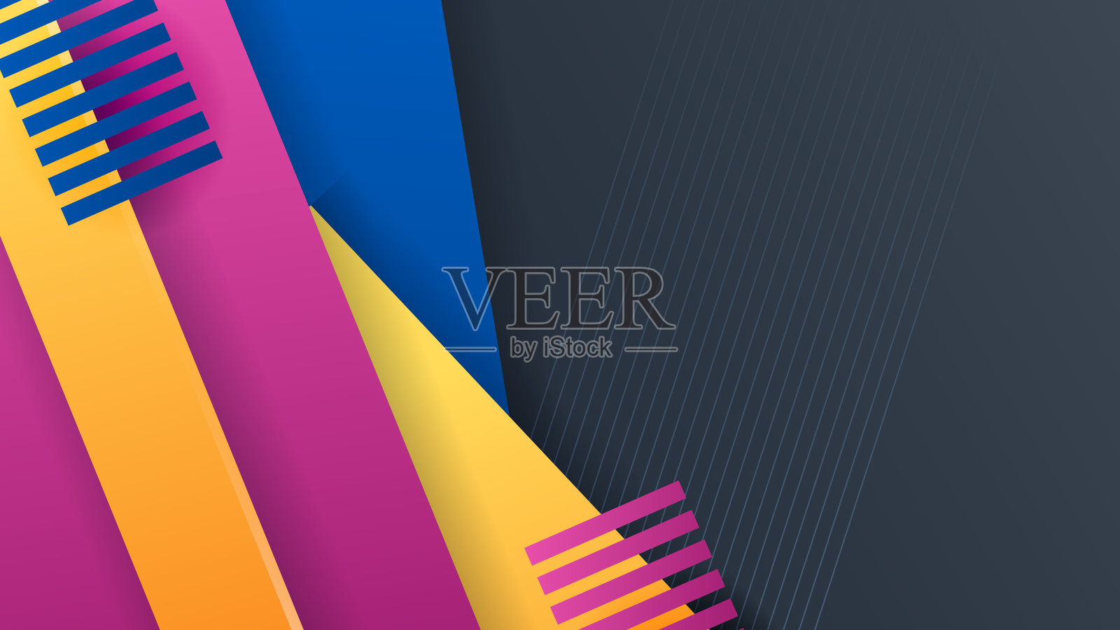 现代未来主义抽象几何封面背景插画图片素材