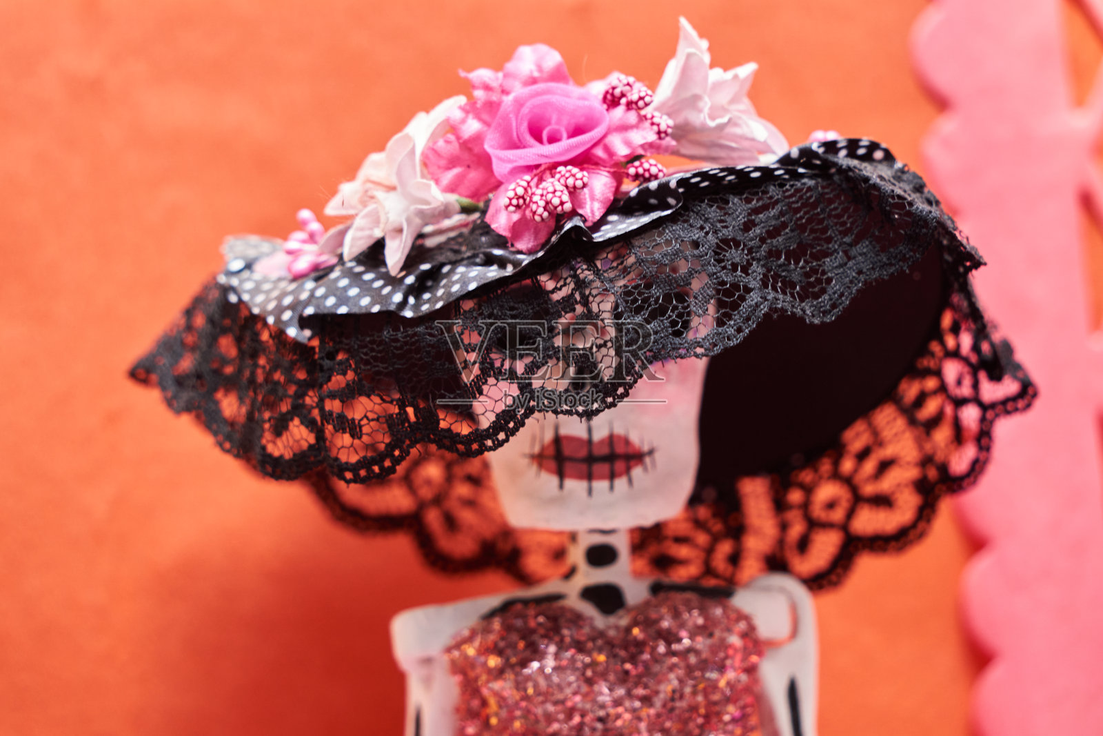 墨西哥卡特琳娜的画像，亡灵节照片摄影图片