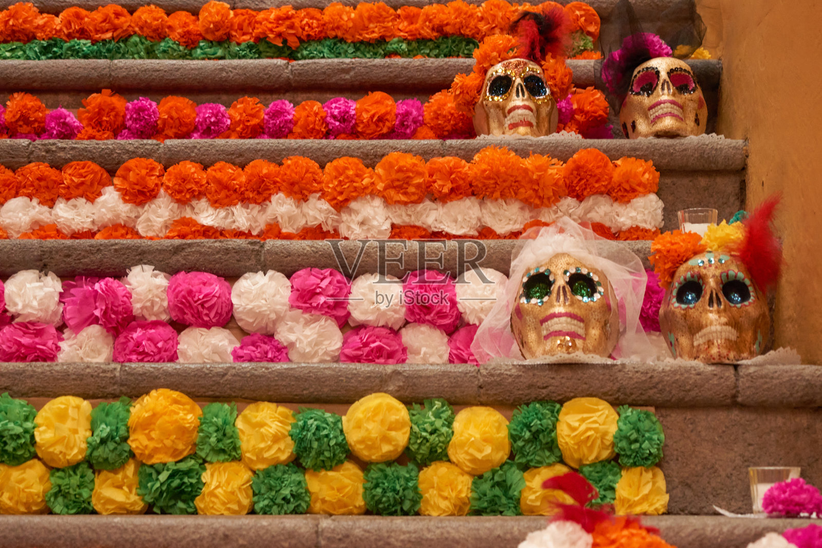 骷髅节装饰日(墨西哥传统)照片摄影图片