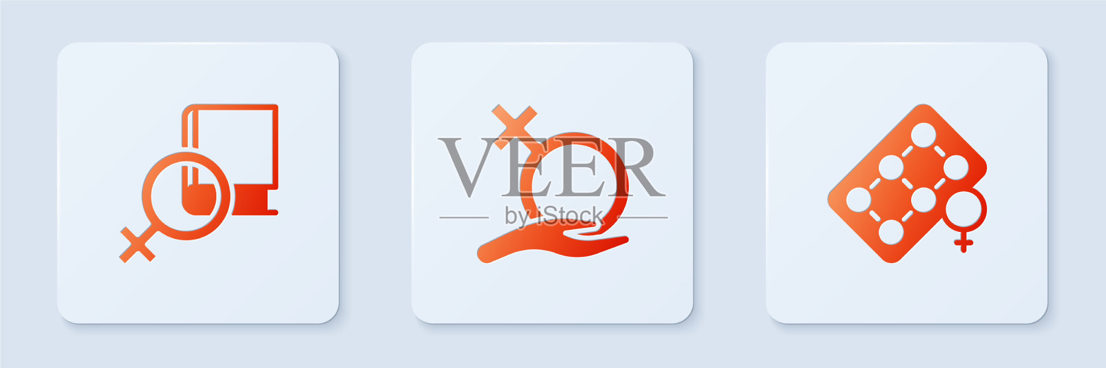 设定女性性别的书，关于女性和包装图标素材