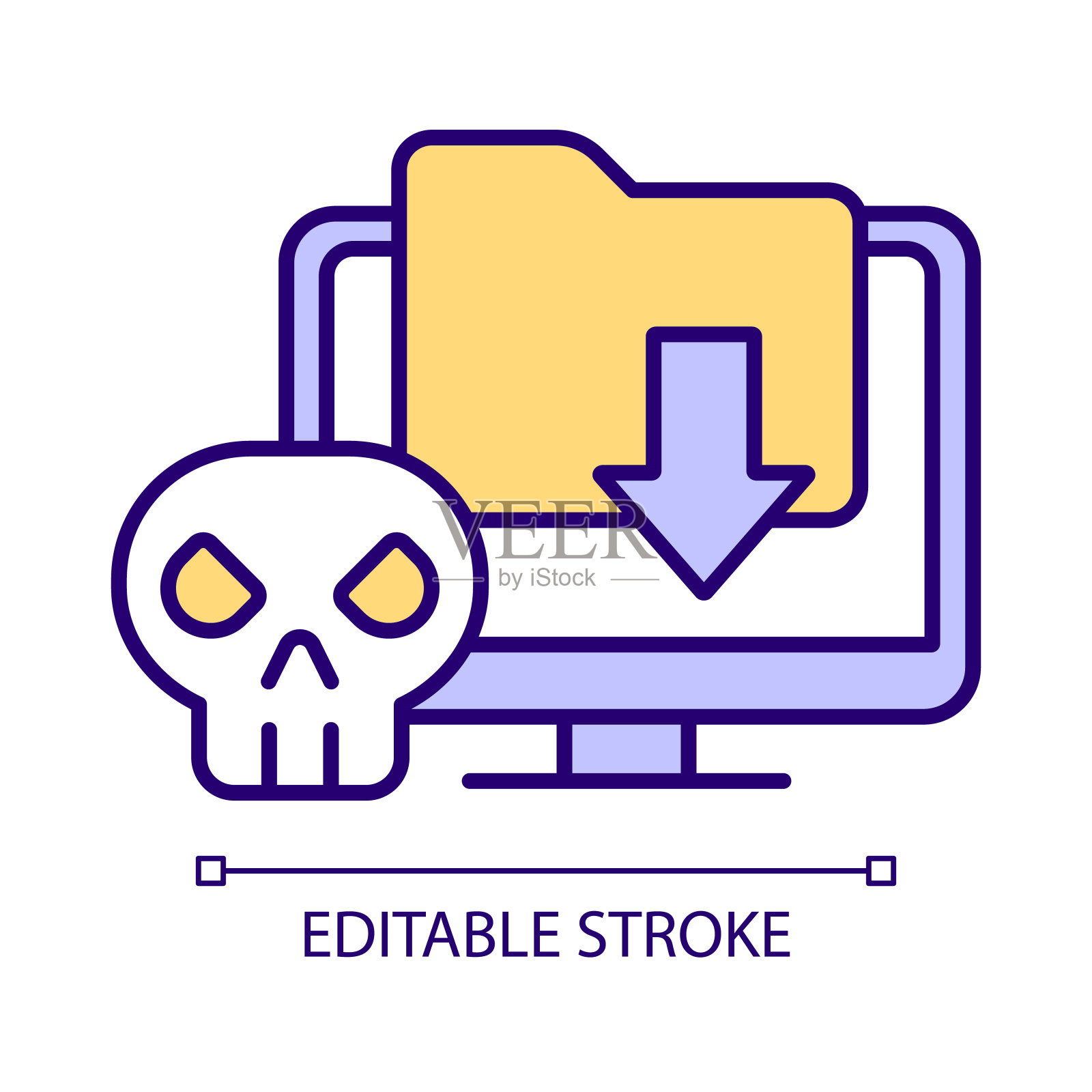 受感染的文件RGB颜色图标插画图片素材