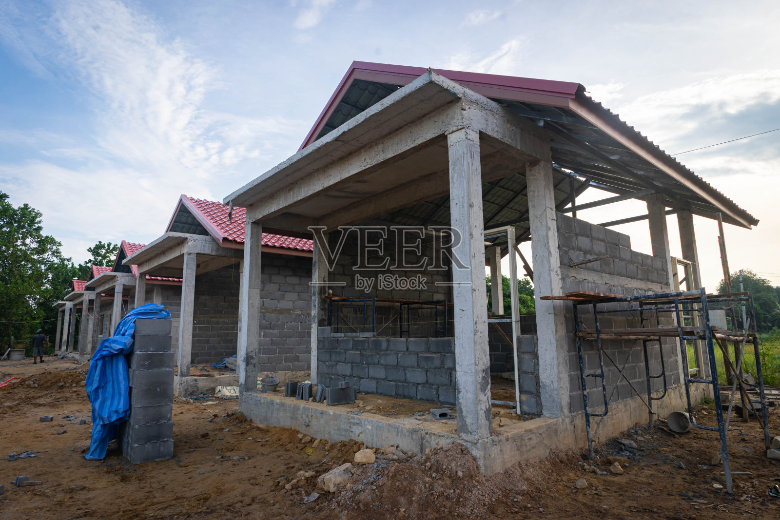 建筑工地。家居工程正在进行中照片摄影图片