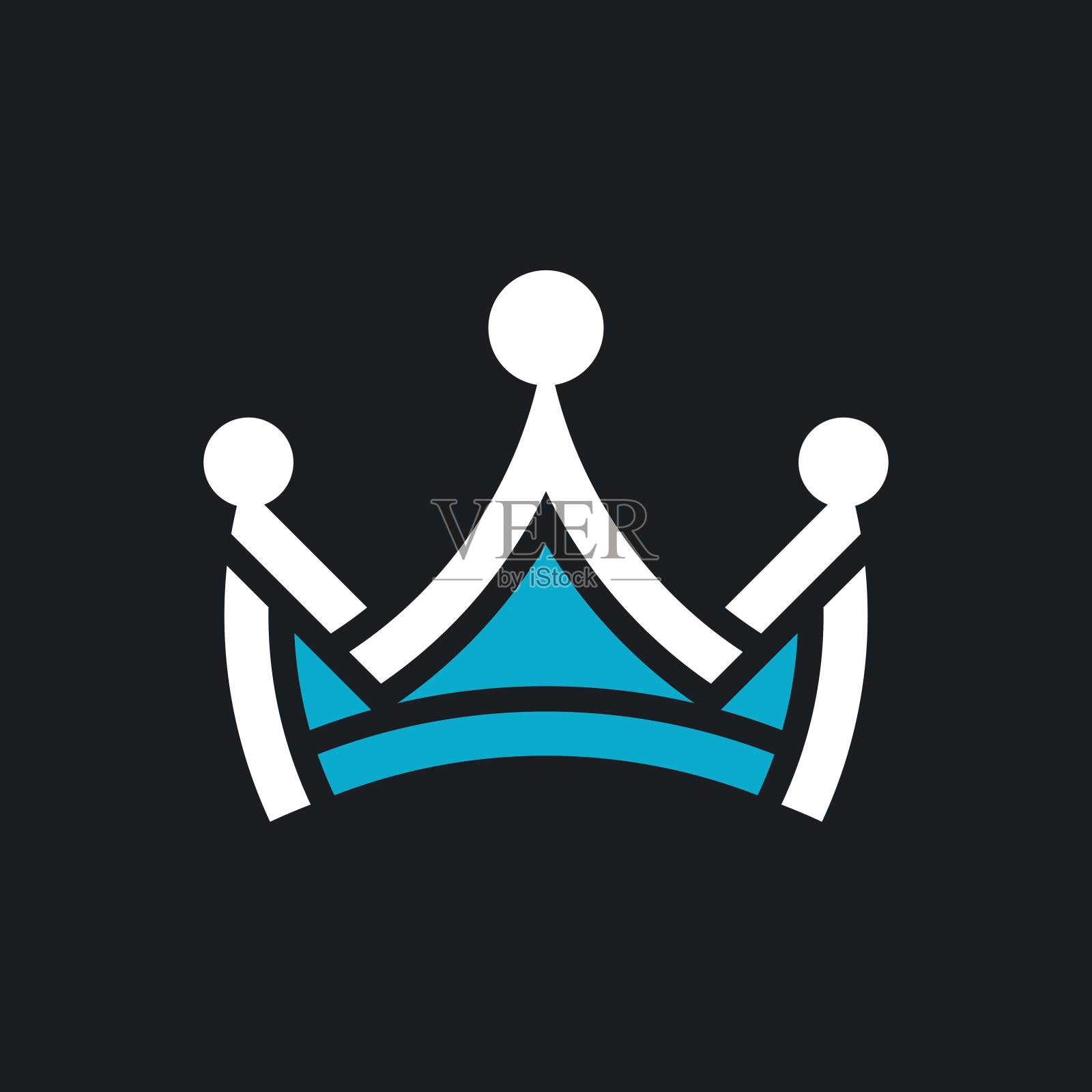 皇冠标志矢量图标插画图片素材