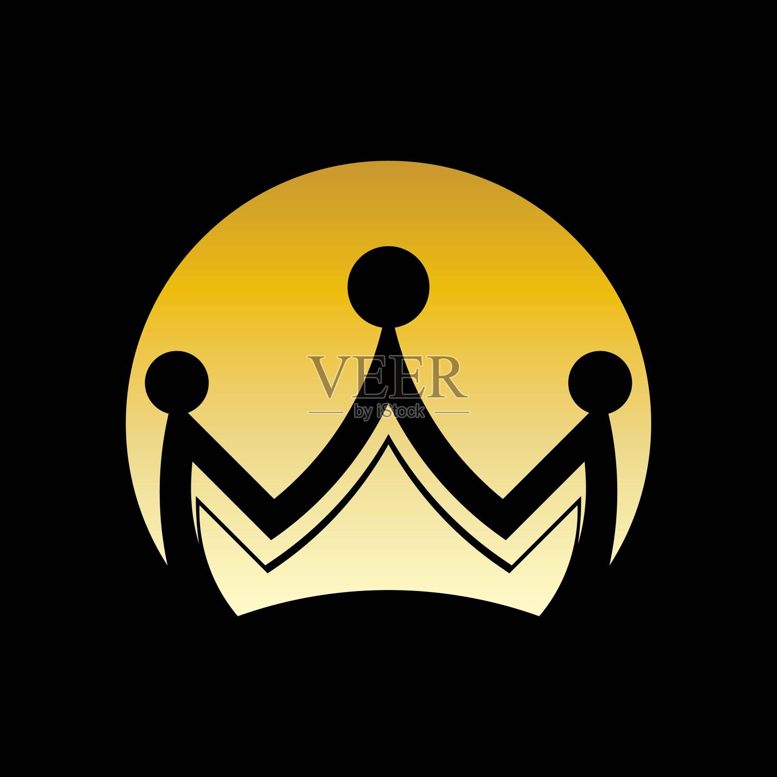 皇冠标志矢量图标插画图片素材