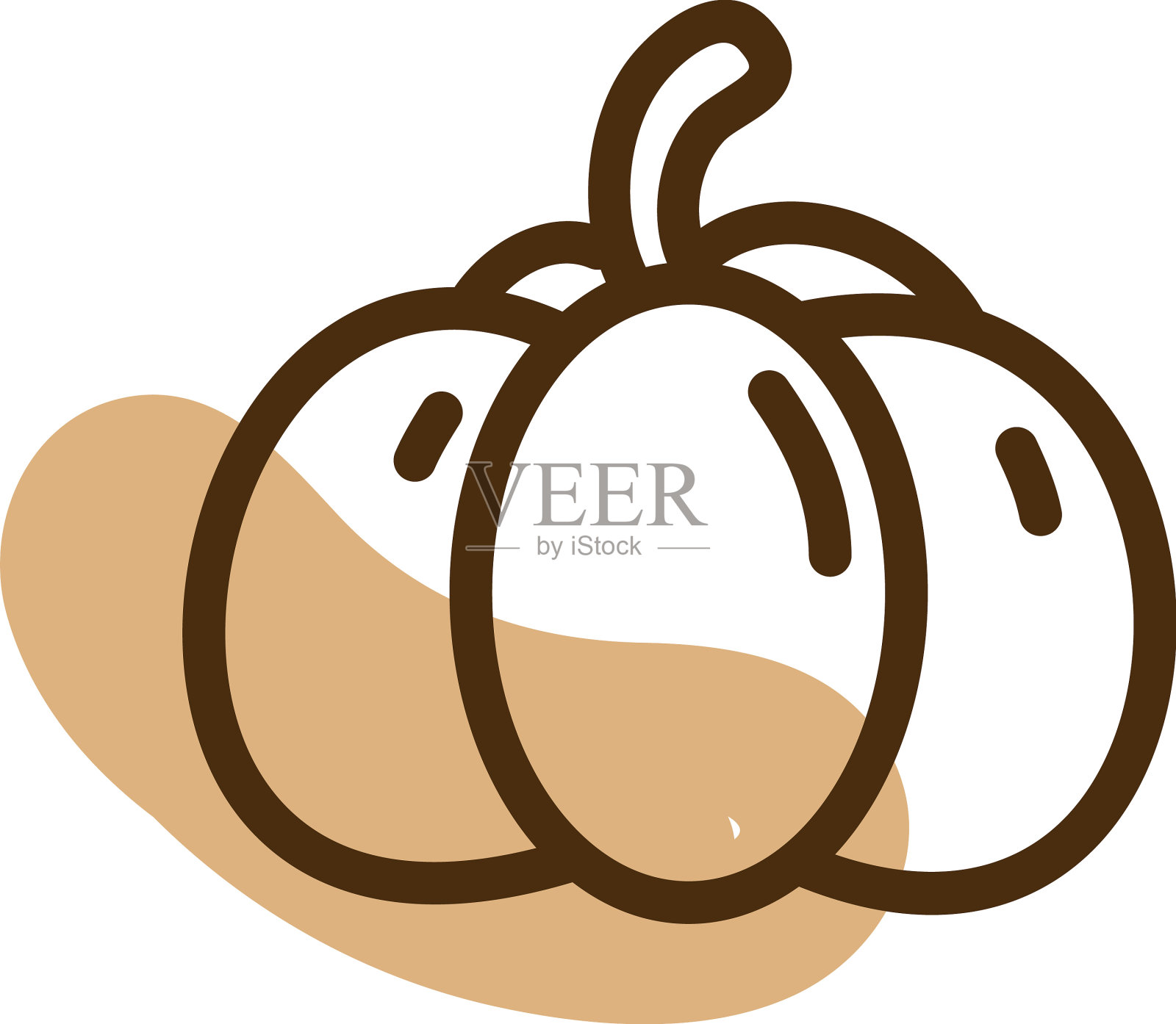 白色背景的秋天南瓜设计元素图片