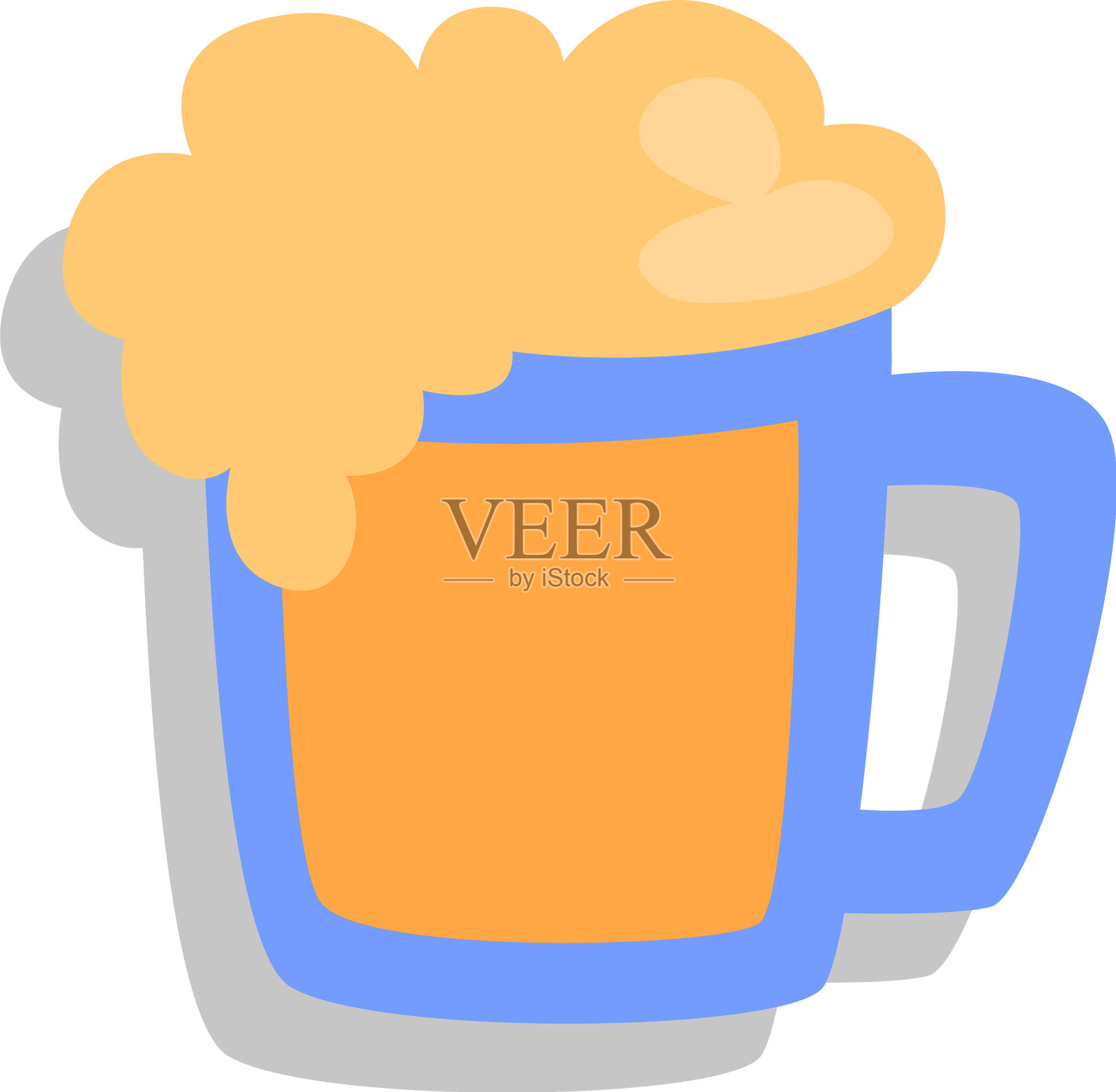 白色背景的酒吧啤酒设计元素图片