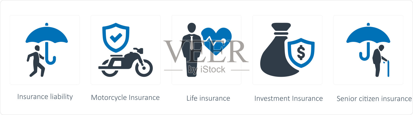保险责任和摩托车保险插画图片素材