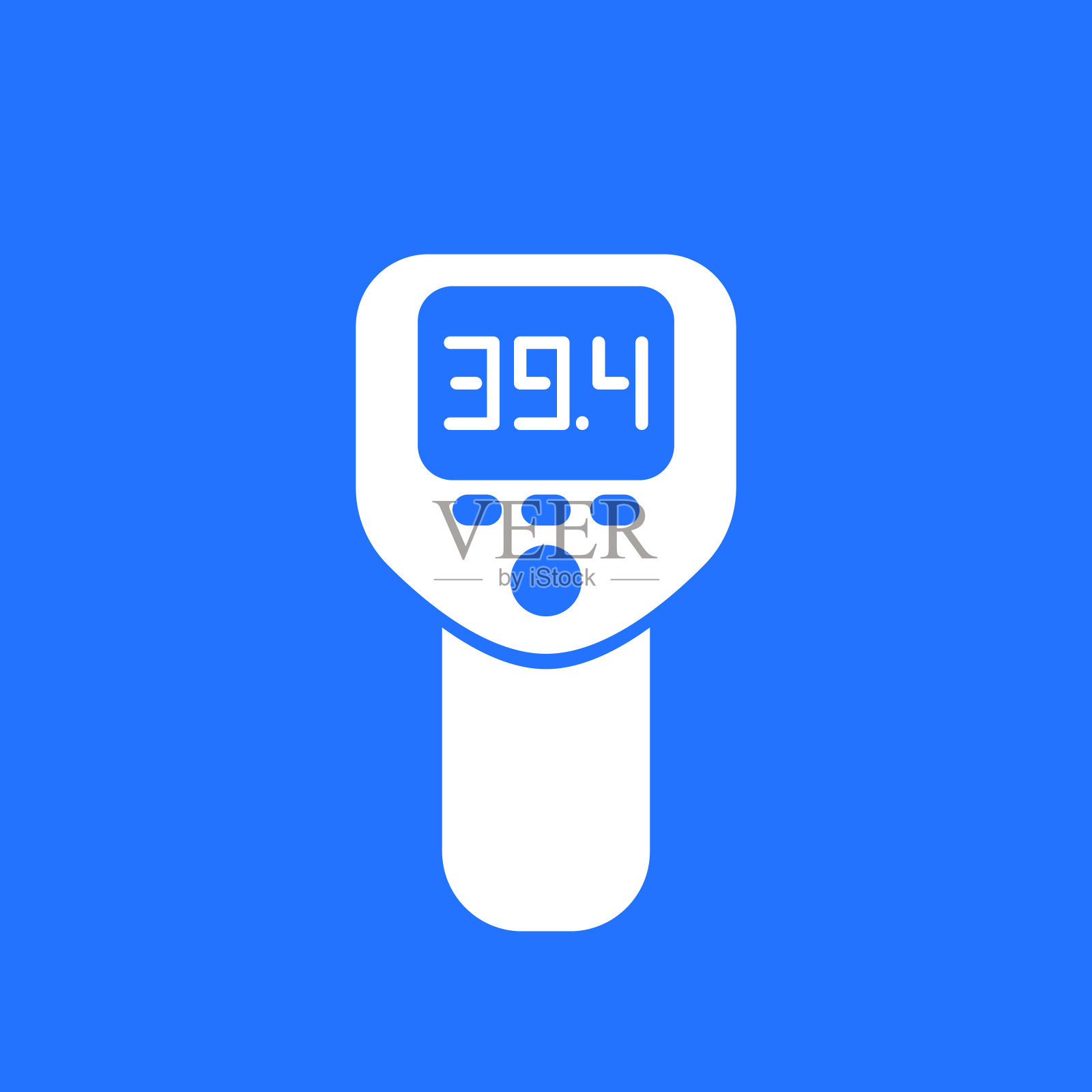 红外测温枪图标，测温矢量插画图片素材