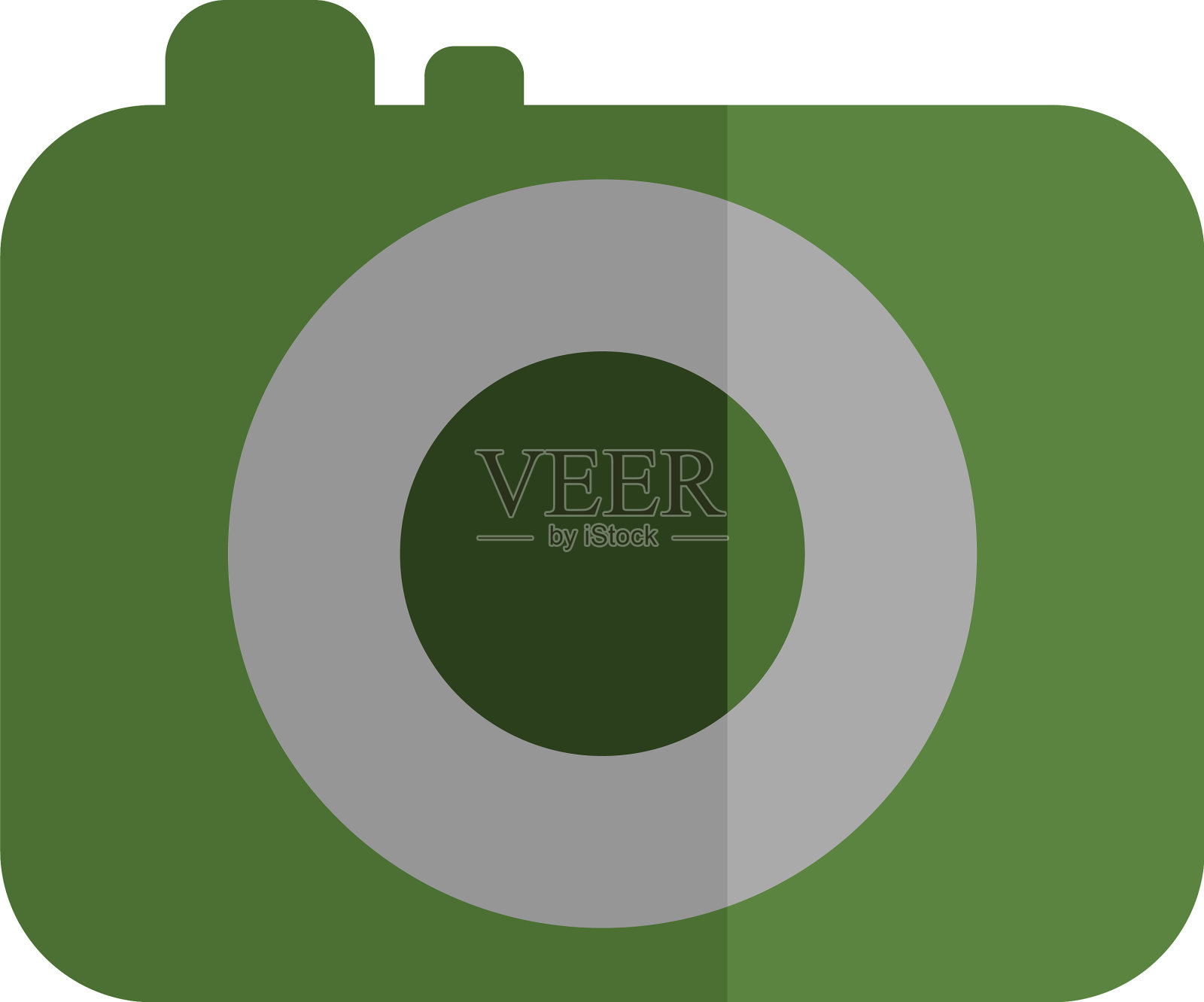 白色背景的野营相机图标素材