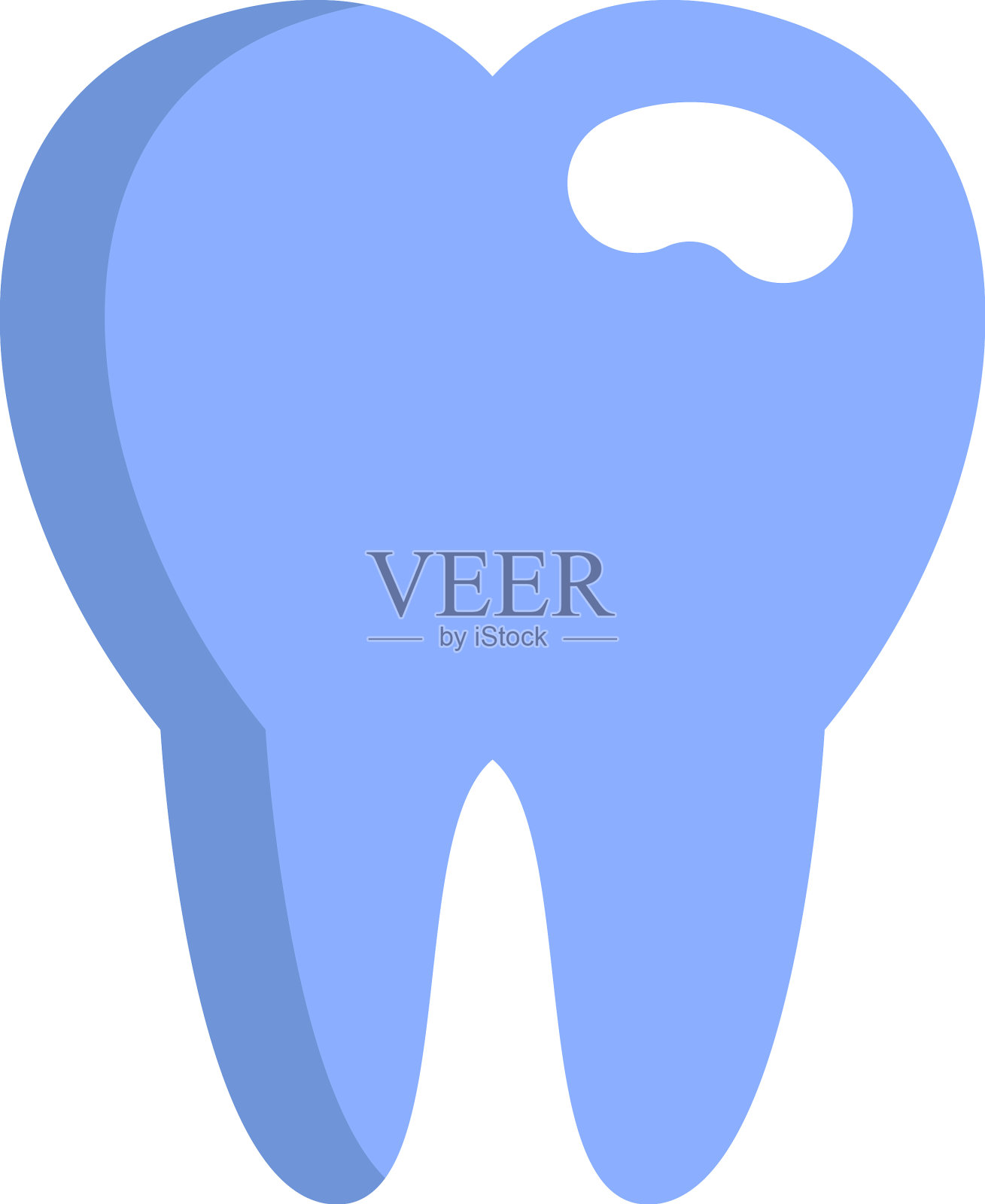 白色背景下的健康牙齿设计元素图片