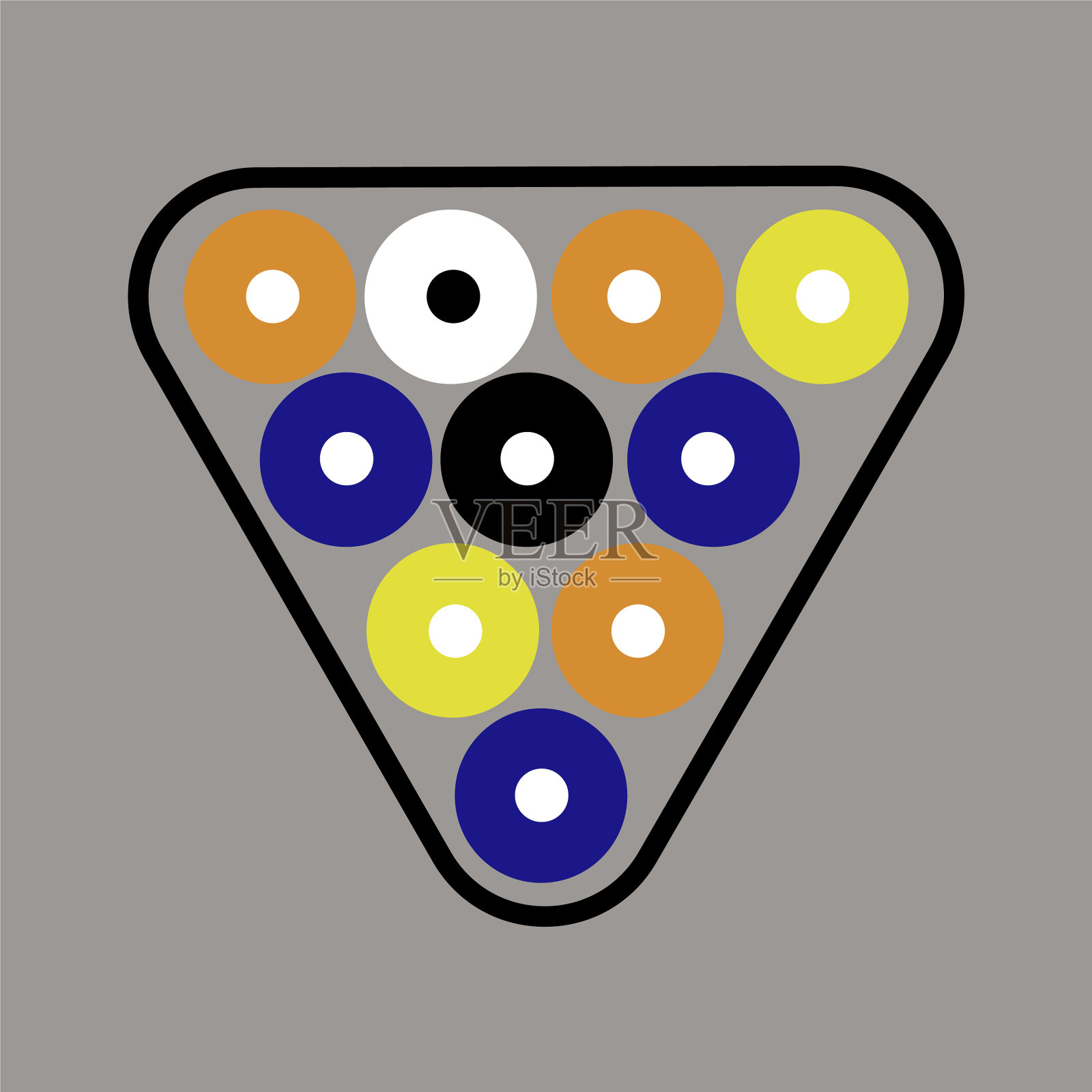 白底上的台球设计元素图片