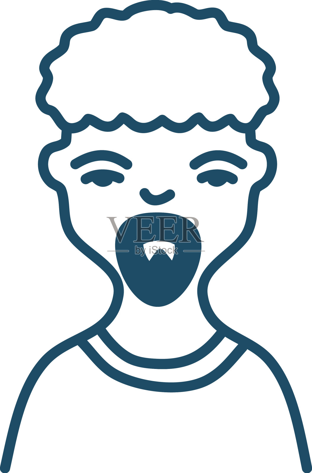 男人留着短头发和白胡子设计元素图片