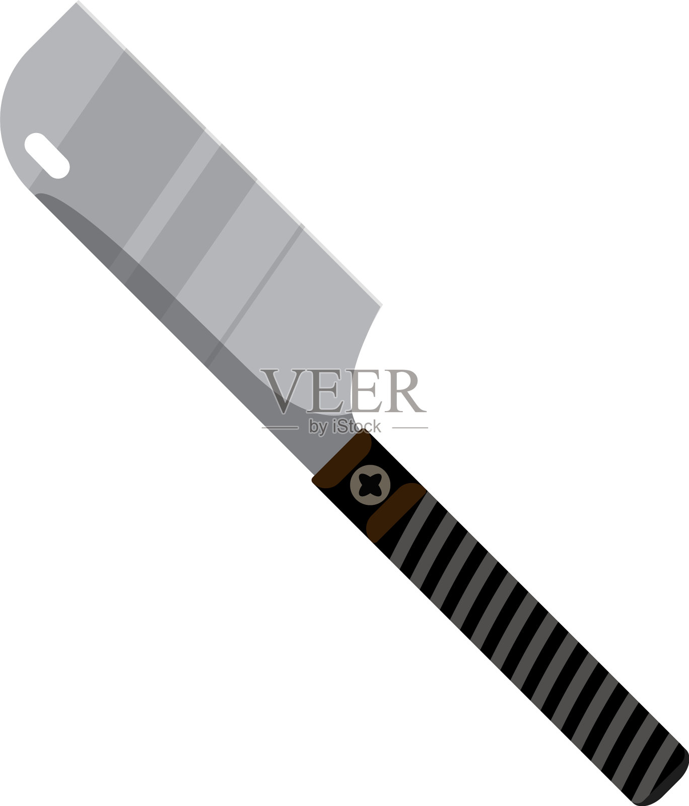 白色背景的大肉刀设计元素图片