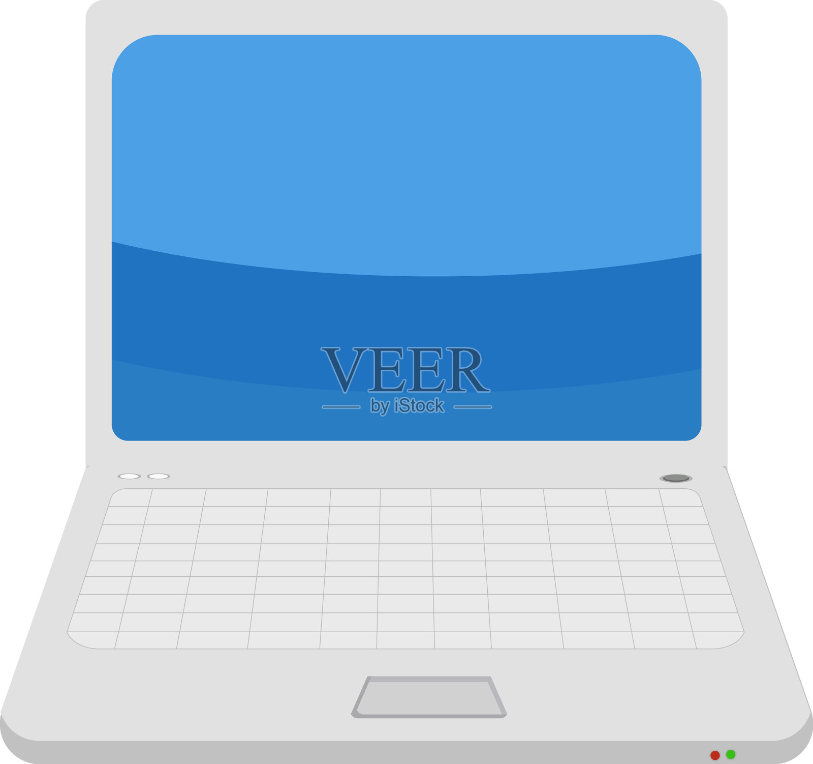 打开白色背景的笔记本电脑设计元素图片