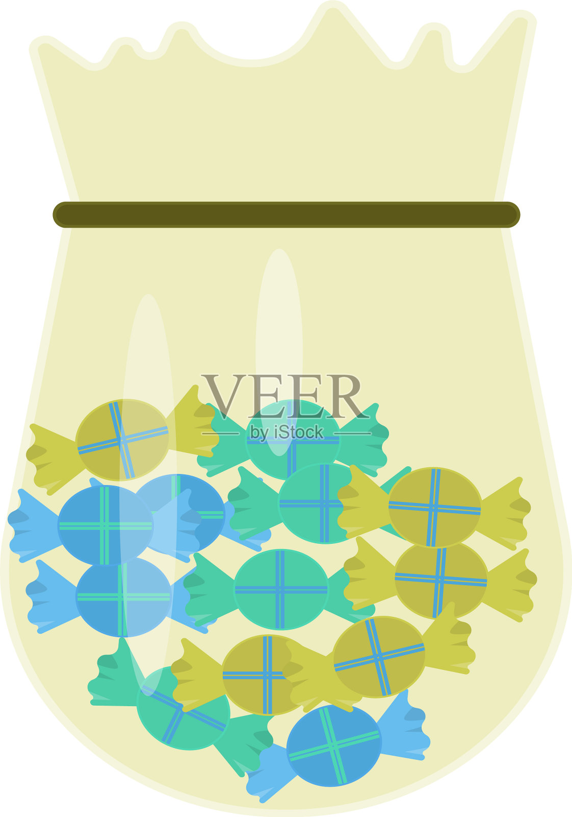 白色背景的糖果袋设计元素图片