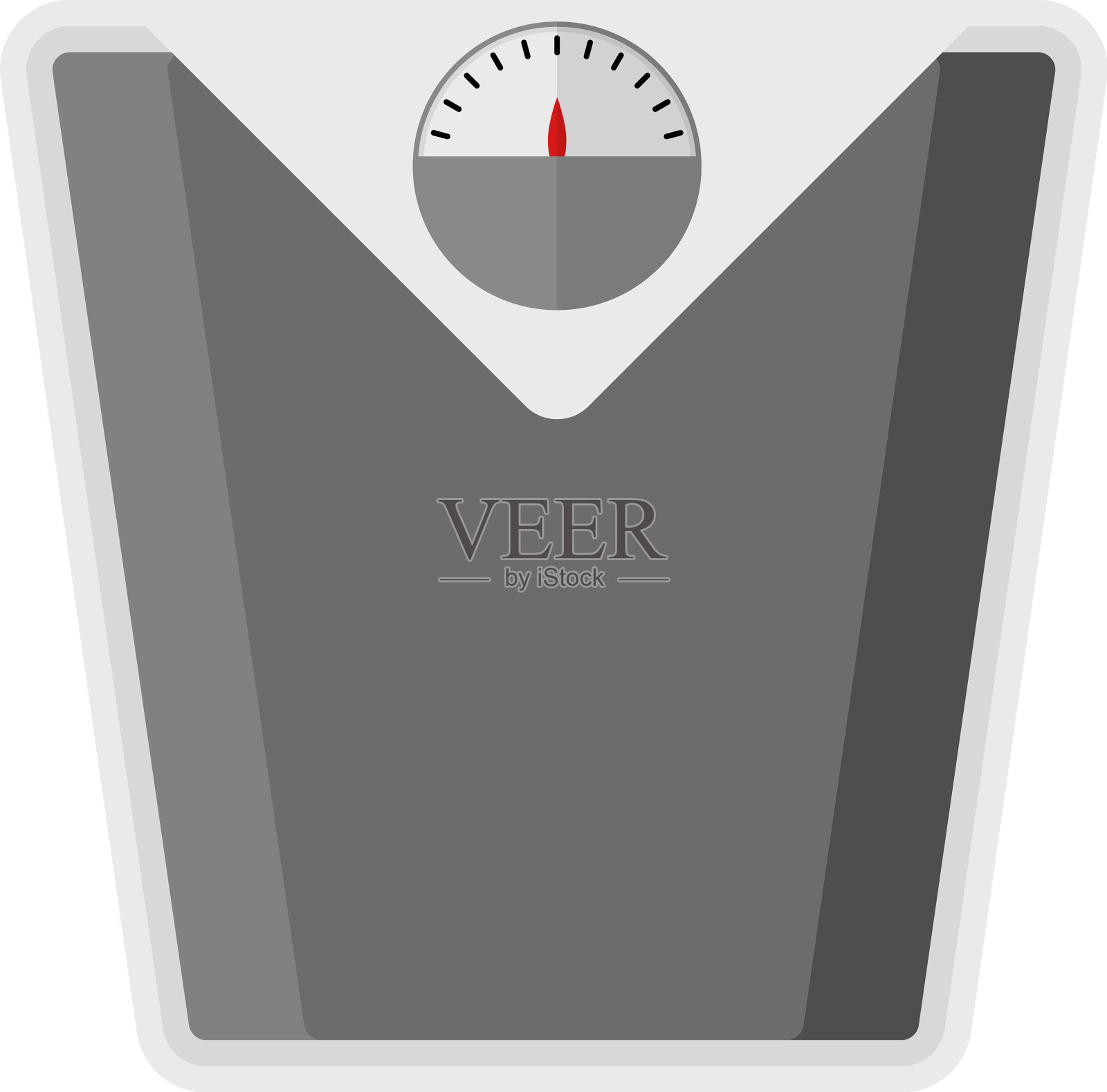 白色背景的数字体重秤图标素材