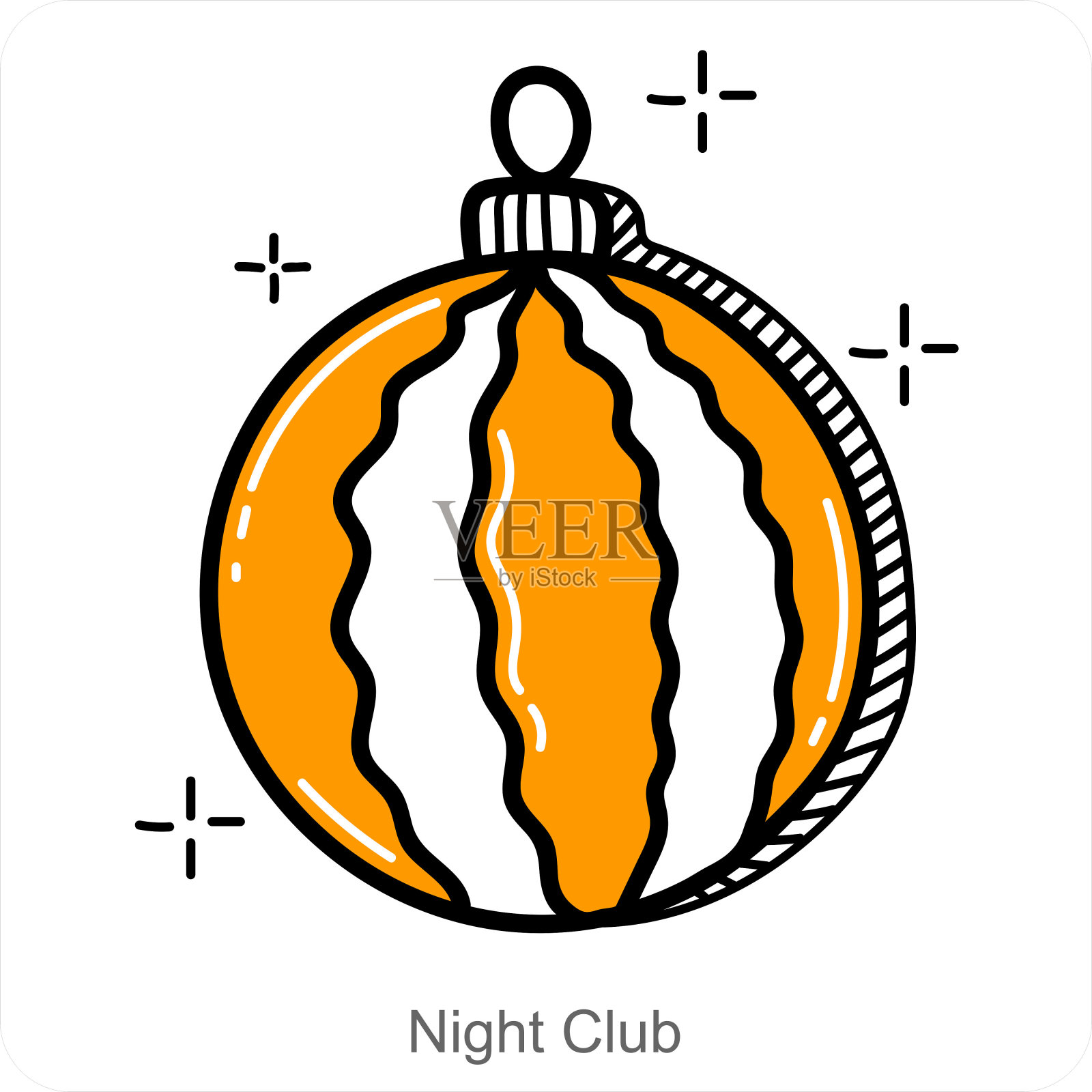 夜总会和派对图标概念插画图片素材