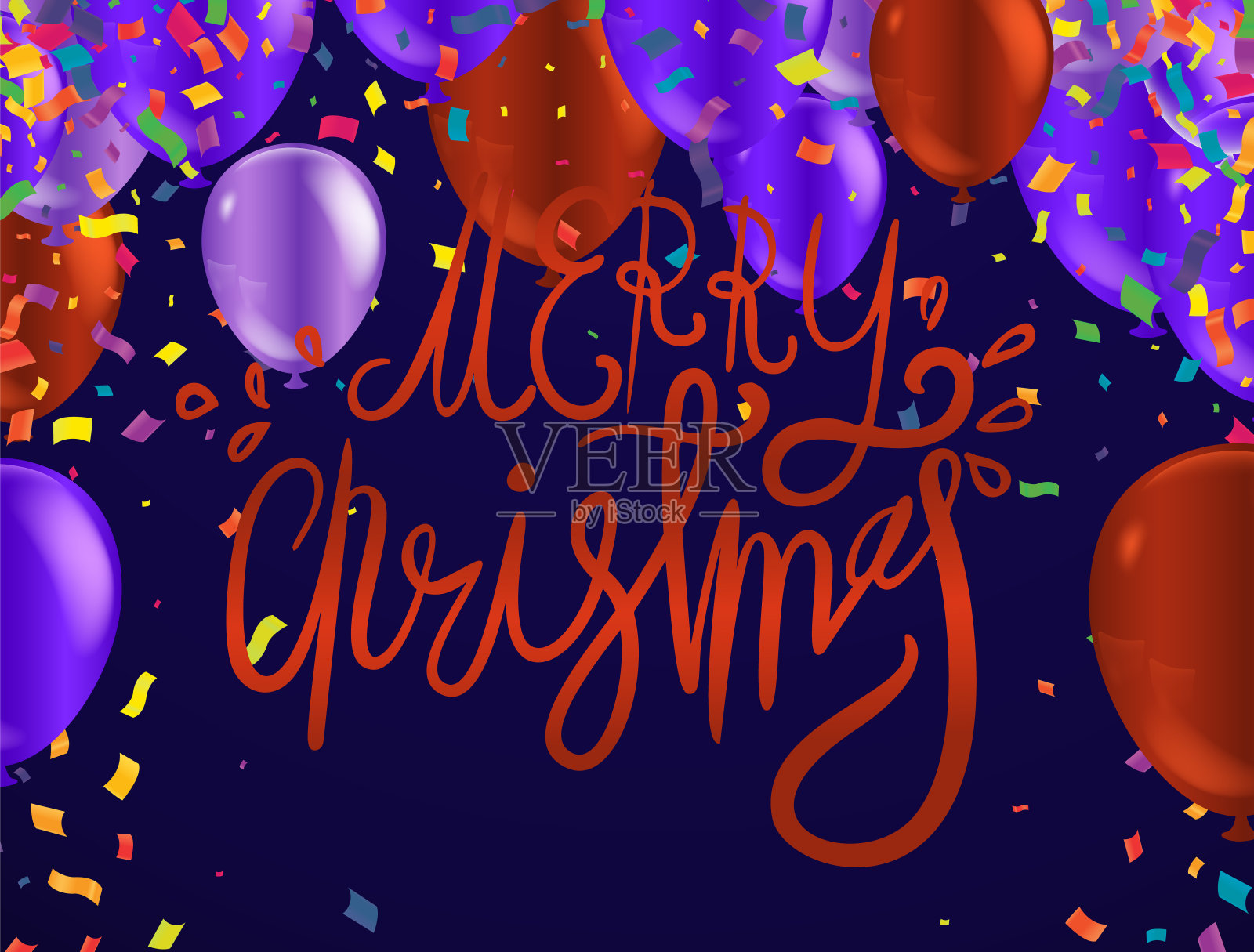 2023年圣诞和新年快乐贺卡，矢量插图。设计模板素材