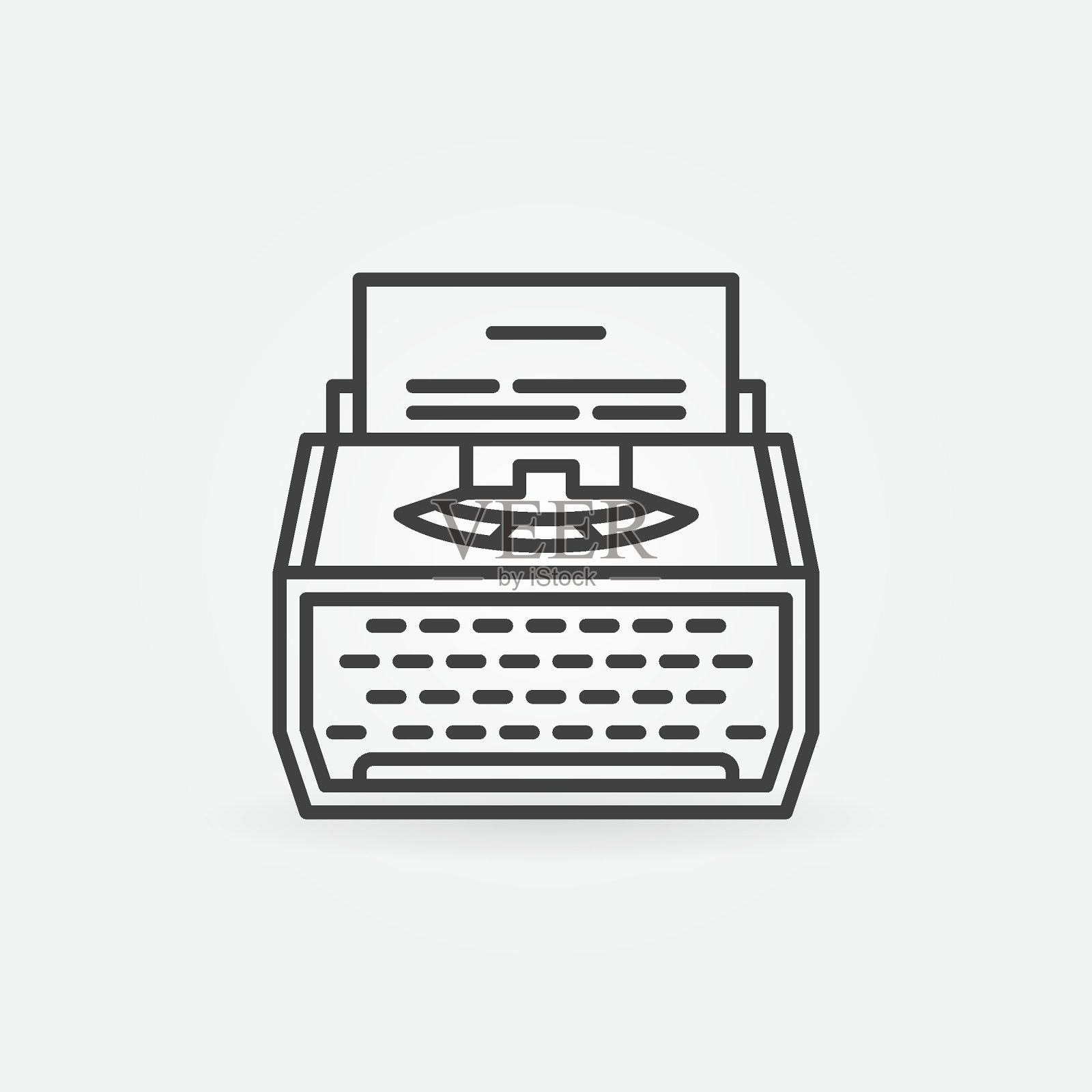 打字机行图标插画图片素材