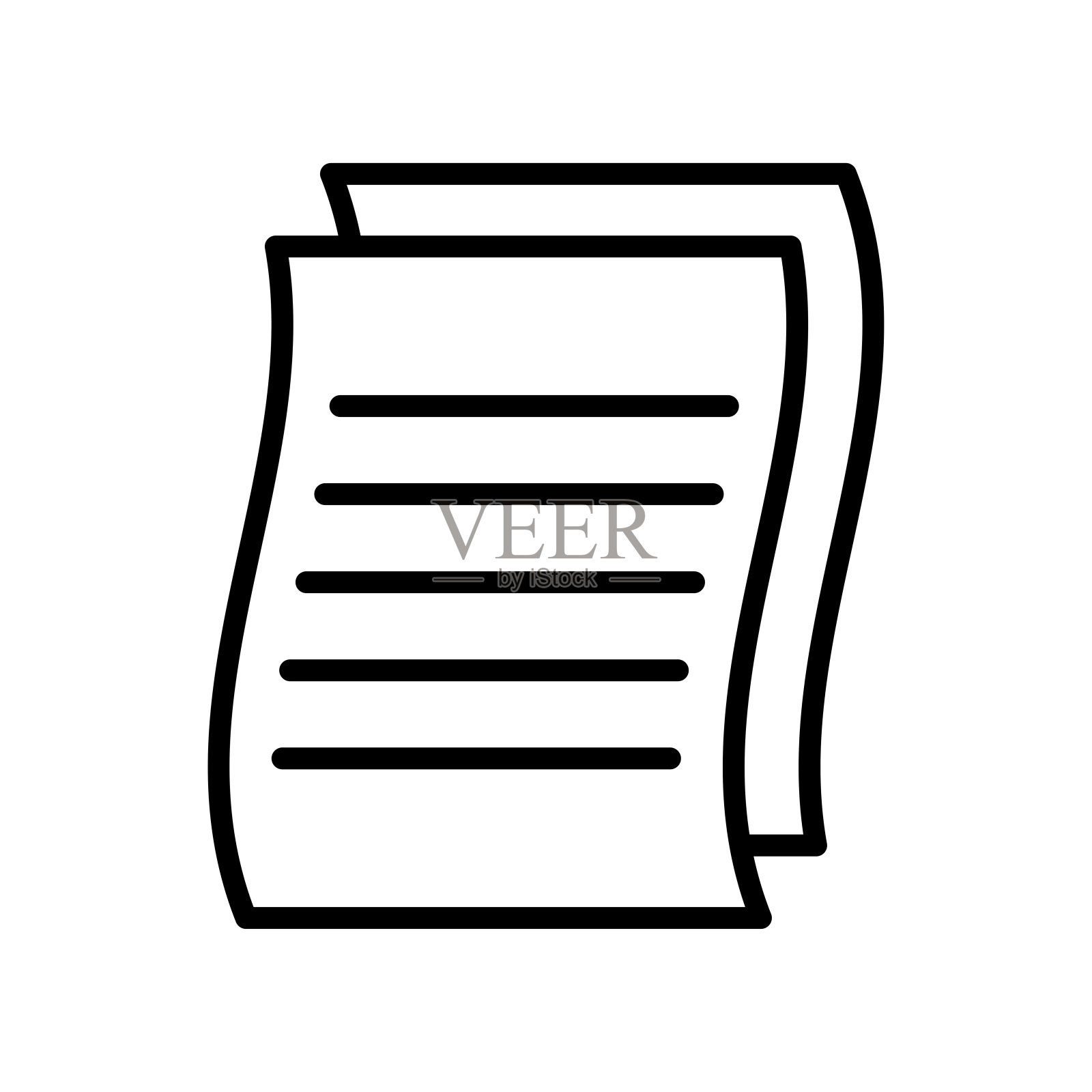 文档图标矢量设计模板在白色背景图标素材