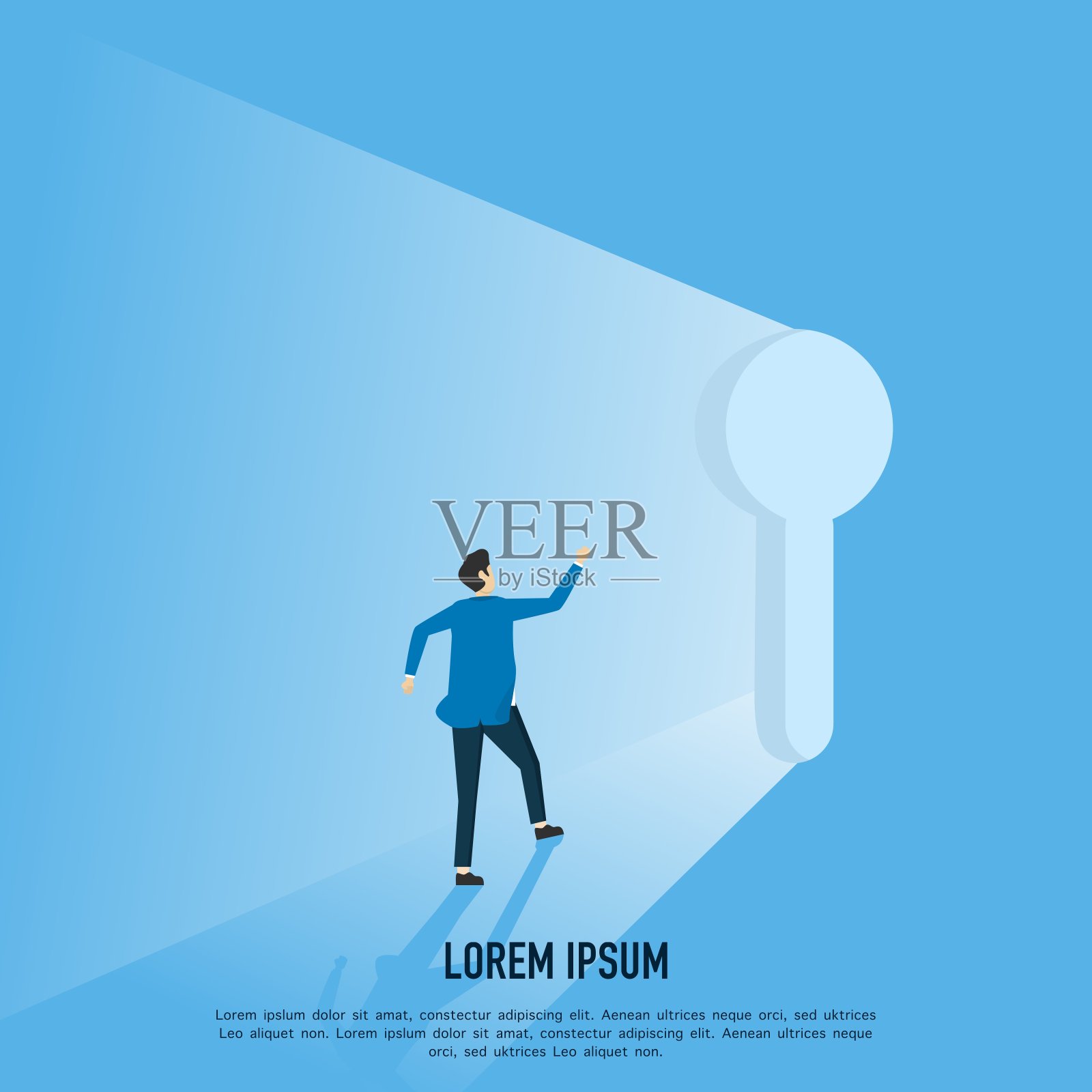 改变人生的秘密之门插画图片素材