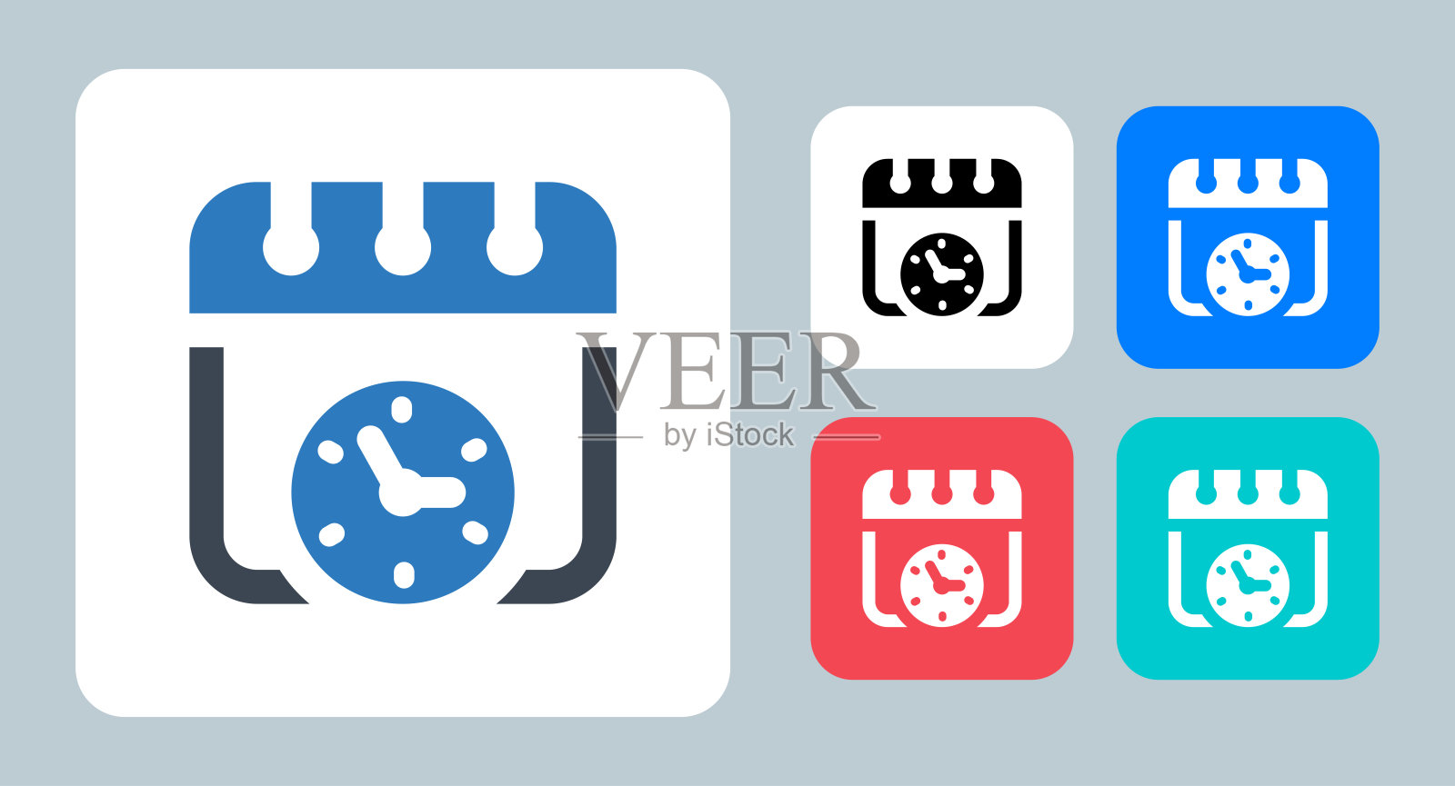 时间时间表图标-矢量插图。时间，时间表，日历，约会，日期，事件，时钟，管理，管理，计划，标志，符号，平面，图标。图标素材