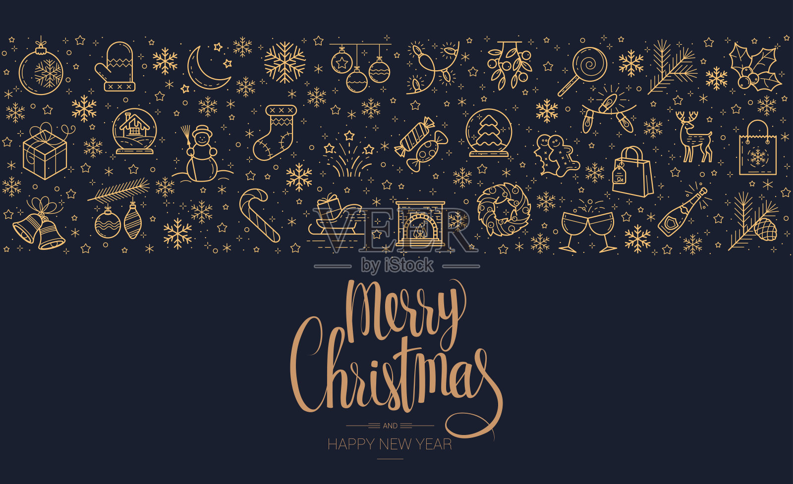 圣诞和新年矢量模板设计模板素材