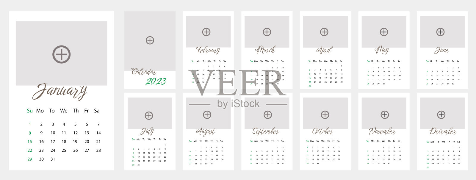 2023年矢量日历设计模板素材