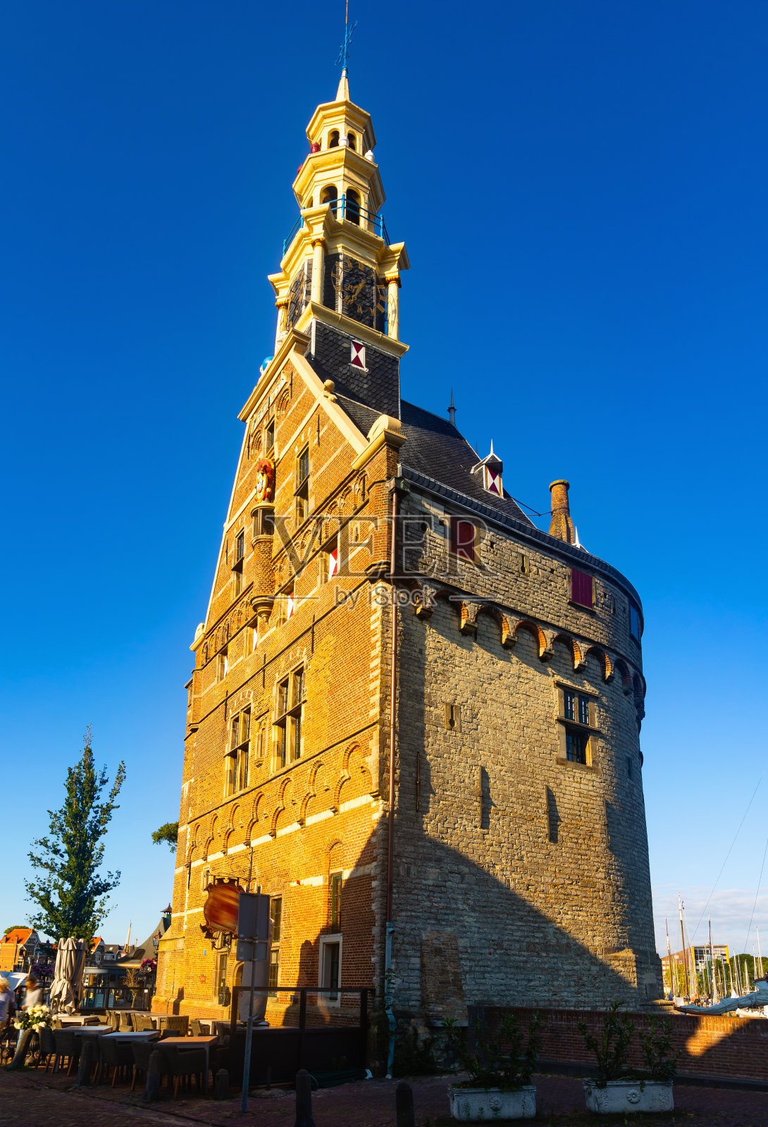Hoofdtoren的外景，霍恩，荷兰照片摄影图片