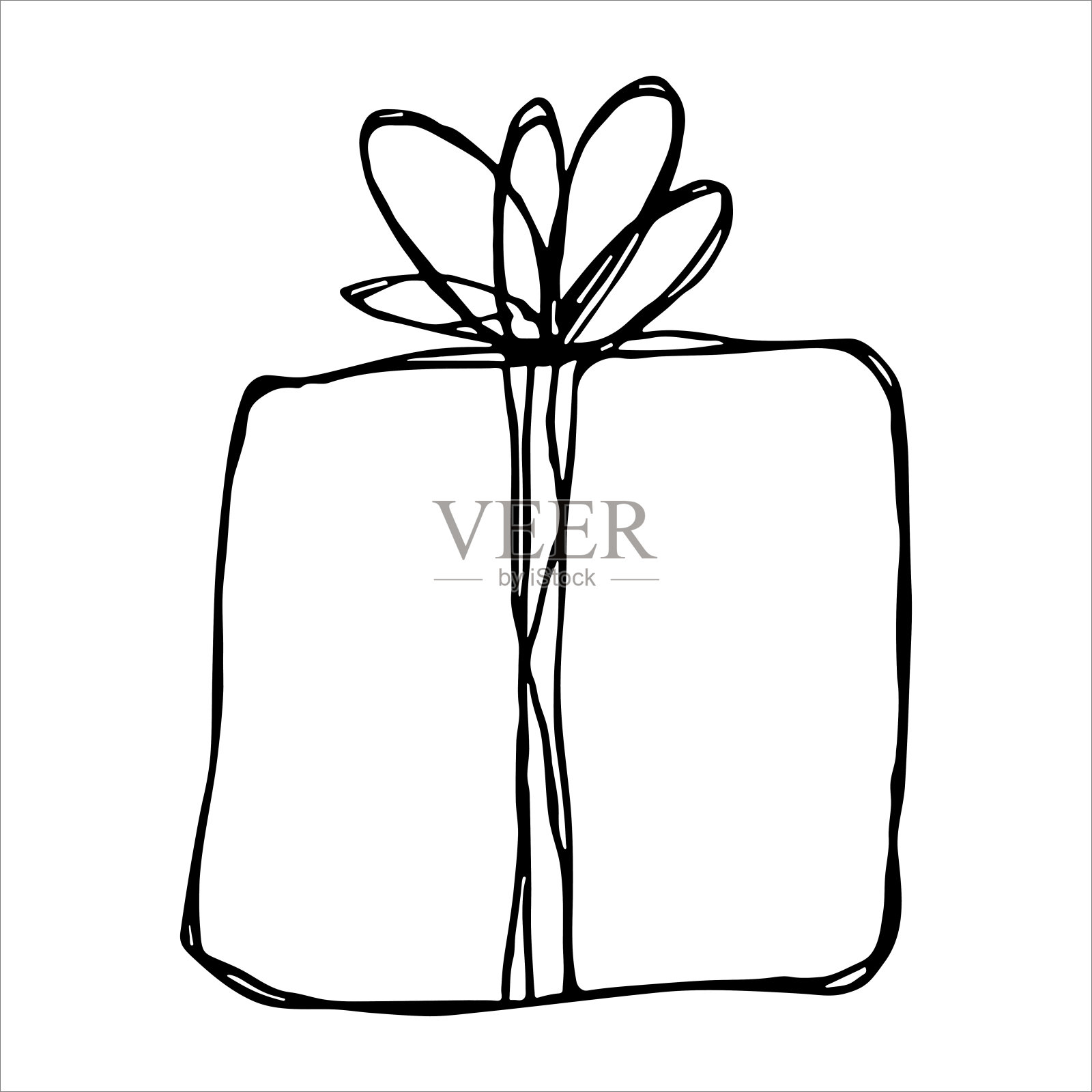 手绘礼品剪贴画。假日涂鸦插画图片素材