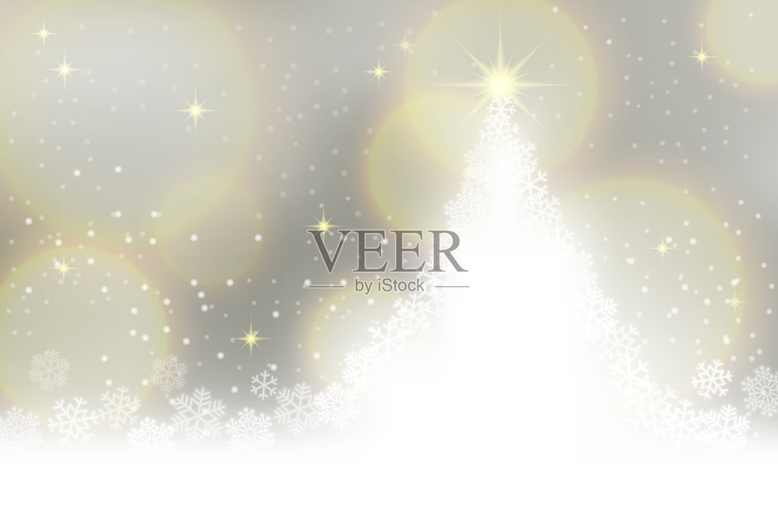 雪景圣诞树图像背景材料插画图片素材