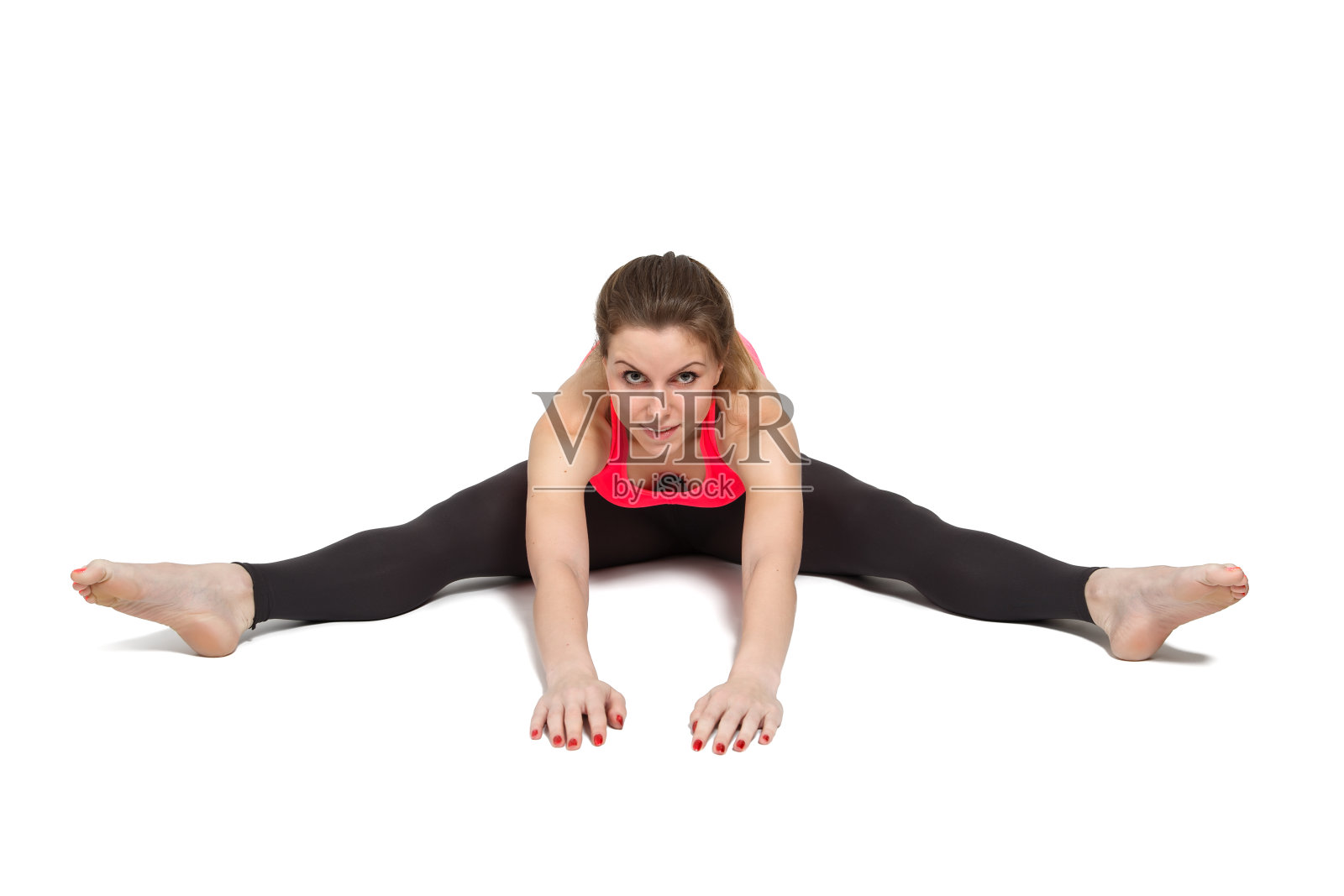 女子独自伸展身体照片摄影图片