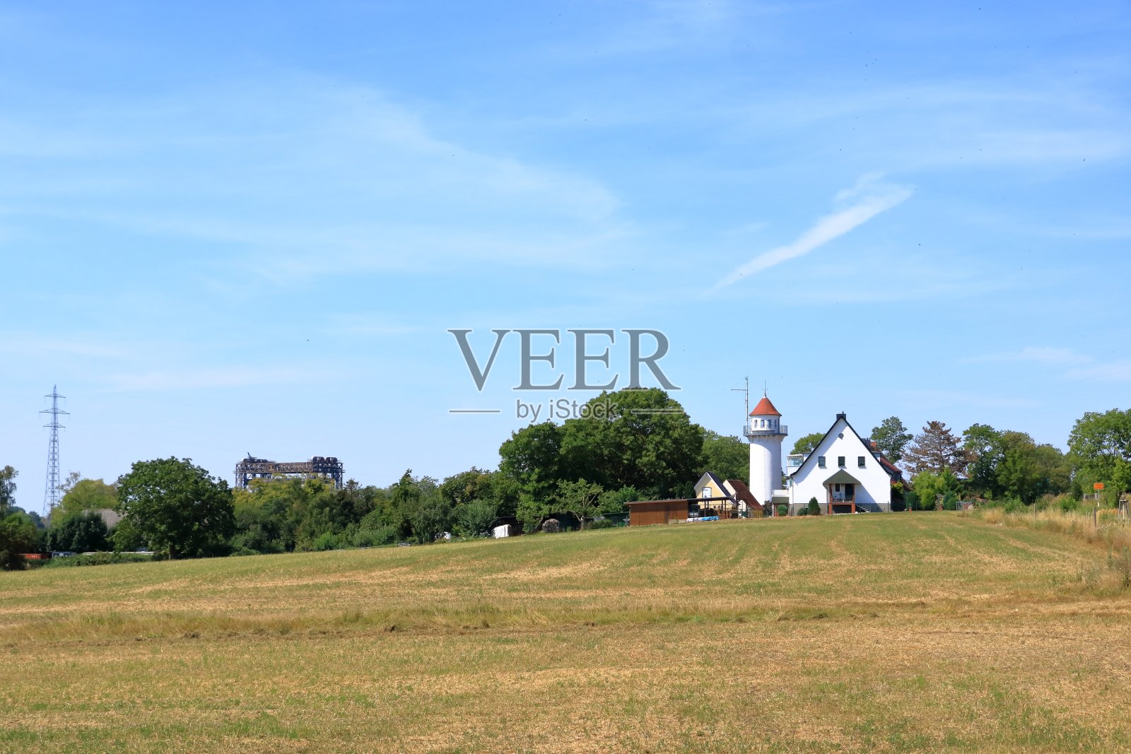 领航塔Usedom在Karnin，德国照片摄影图片