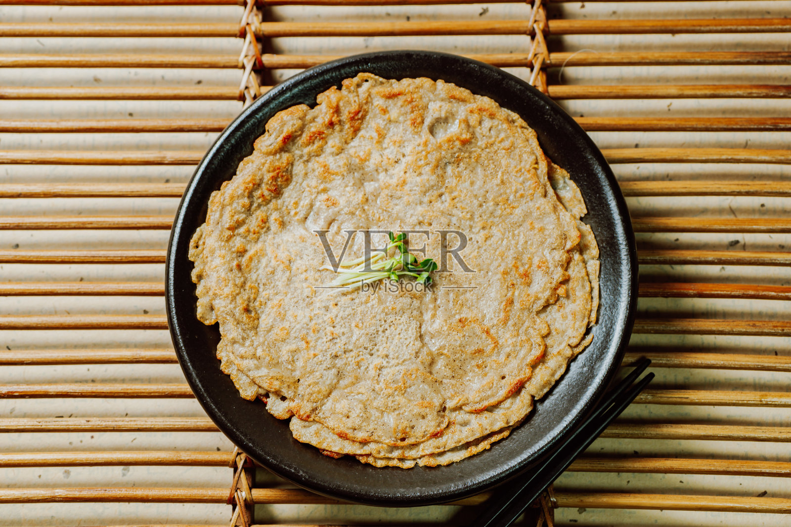 韩式荞麦煎饼照片摄影图片