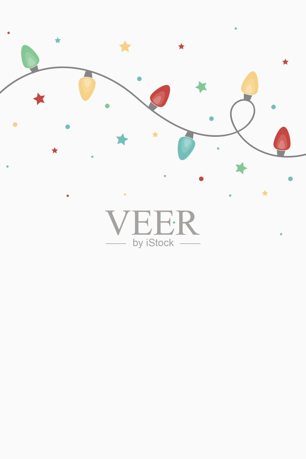 悬挂圣诞彩灯。带有copyspace的背景。矢量图插画图片素材