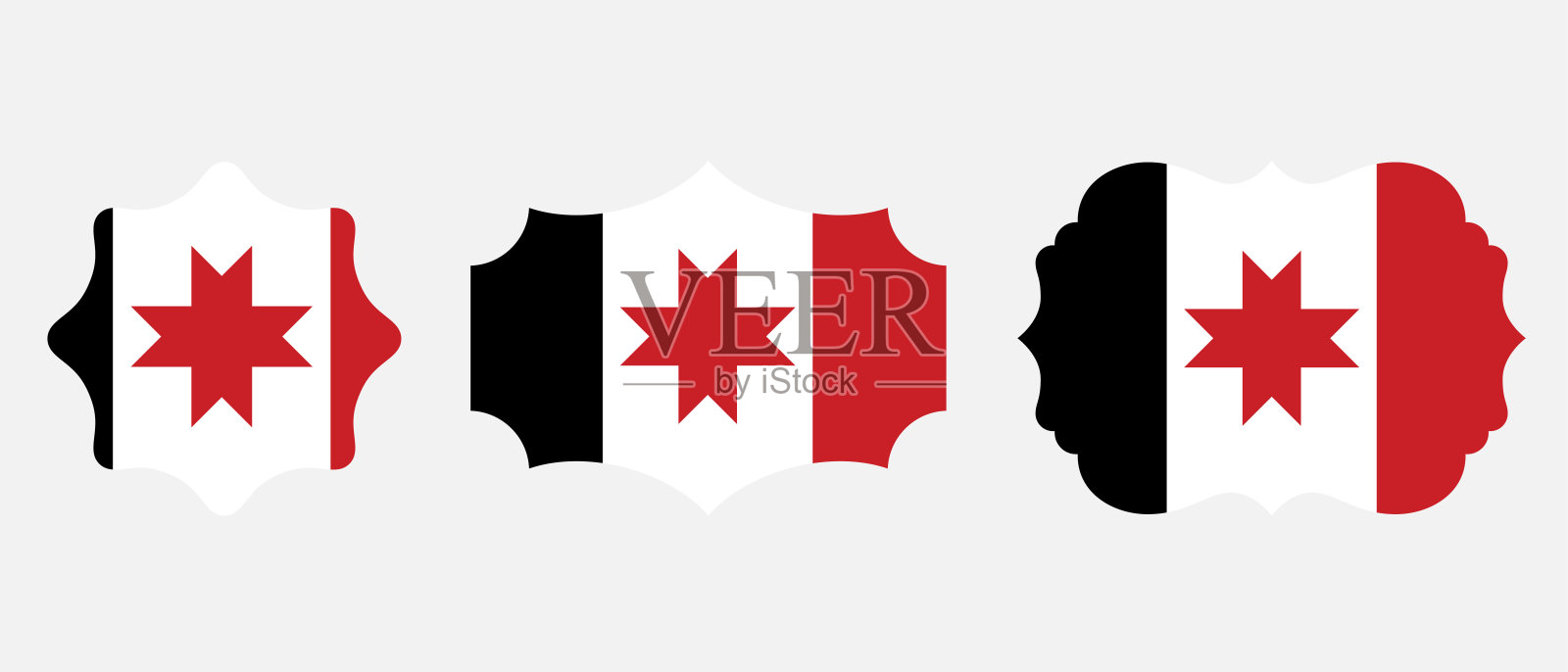 乌德穆尔西亚国旗图标。Web图标设置。图标集合平面。简单的插画图片素材