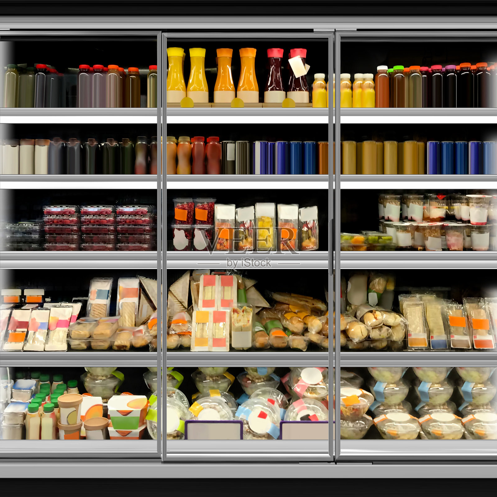 超市和杂货店的冰箱照片摄影图片