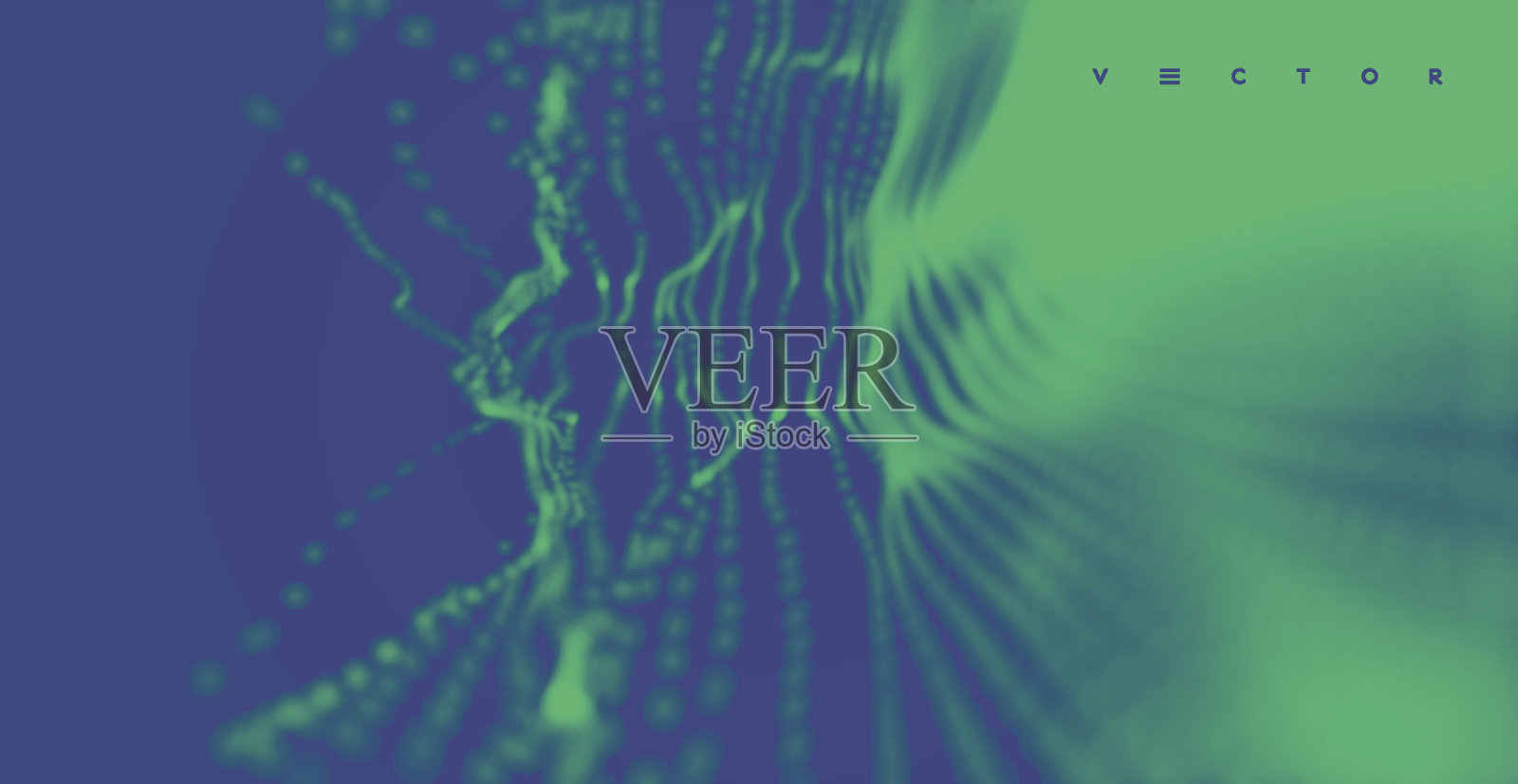 带有动态发射粒子的数组。3d技术风格。抽象的背景。矢量插图。插画图片素材