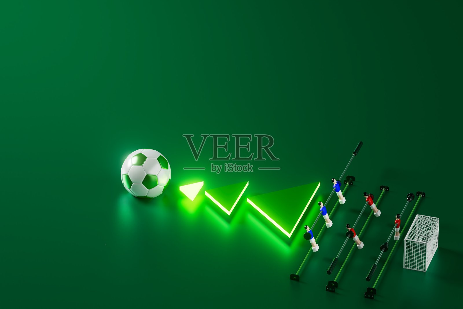 足球球对象、运动球设计、足球元素概念、3d插画、抽象足球技术、智能手机移动屏幕、绿色草地、在线体育直播、赌场体育业务插画图片素材