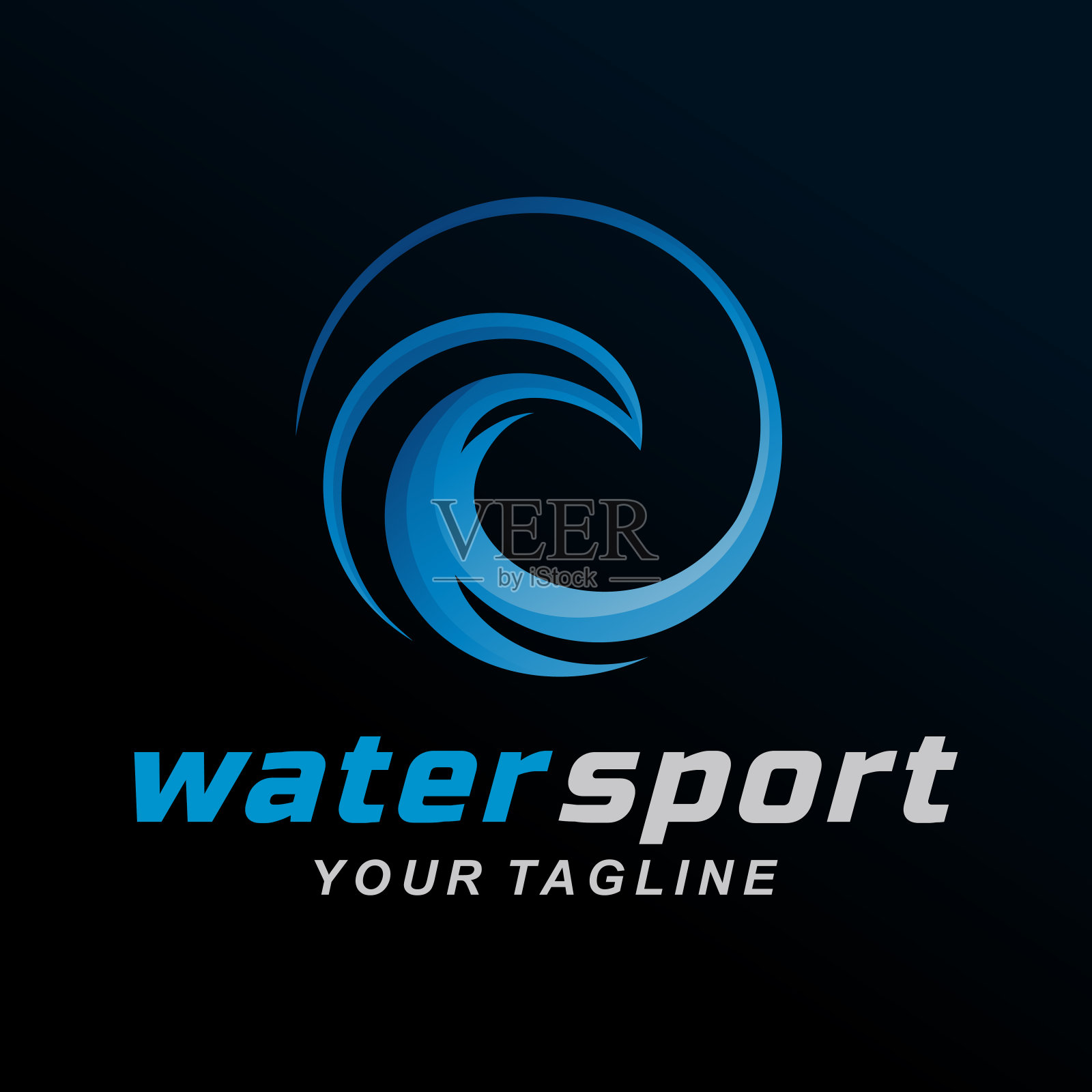 圆波矢量插图设计模板设计元素图片