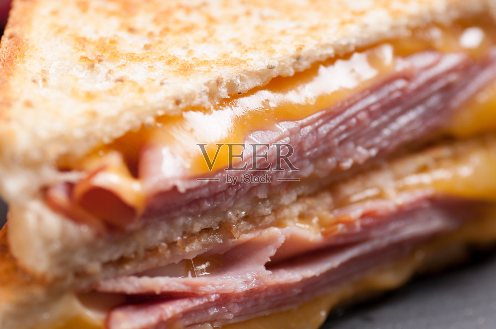 烤火腿和奶酪三明治照片摄影图片