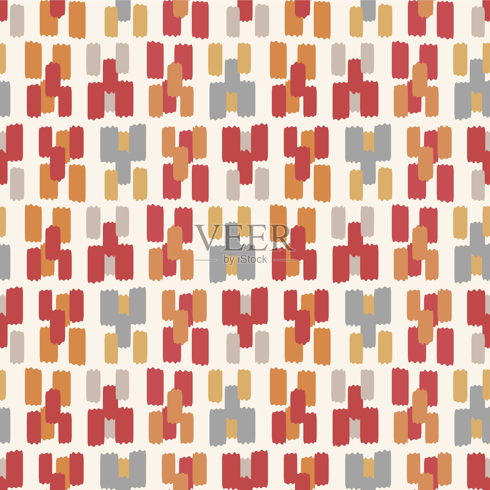 日本笔画方格矢量无缝图案插画图片素材