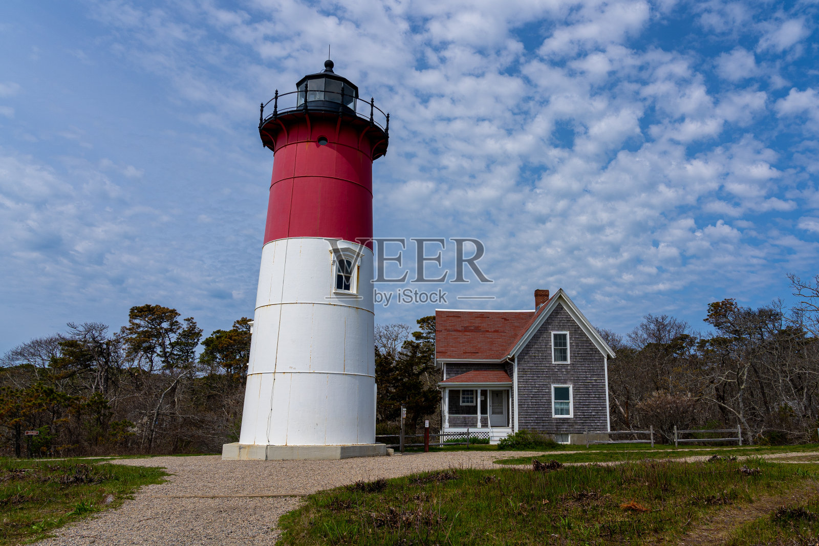 科德角的Nauset灯塔照片摄影图片