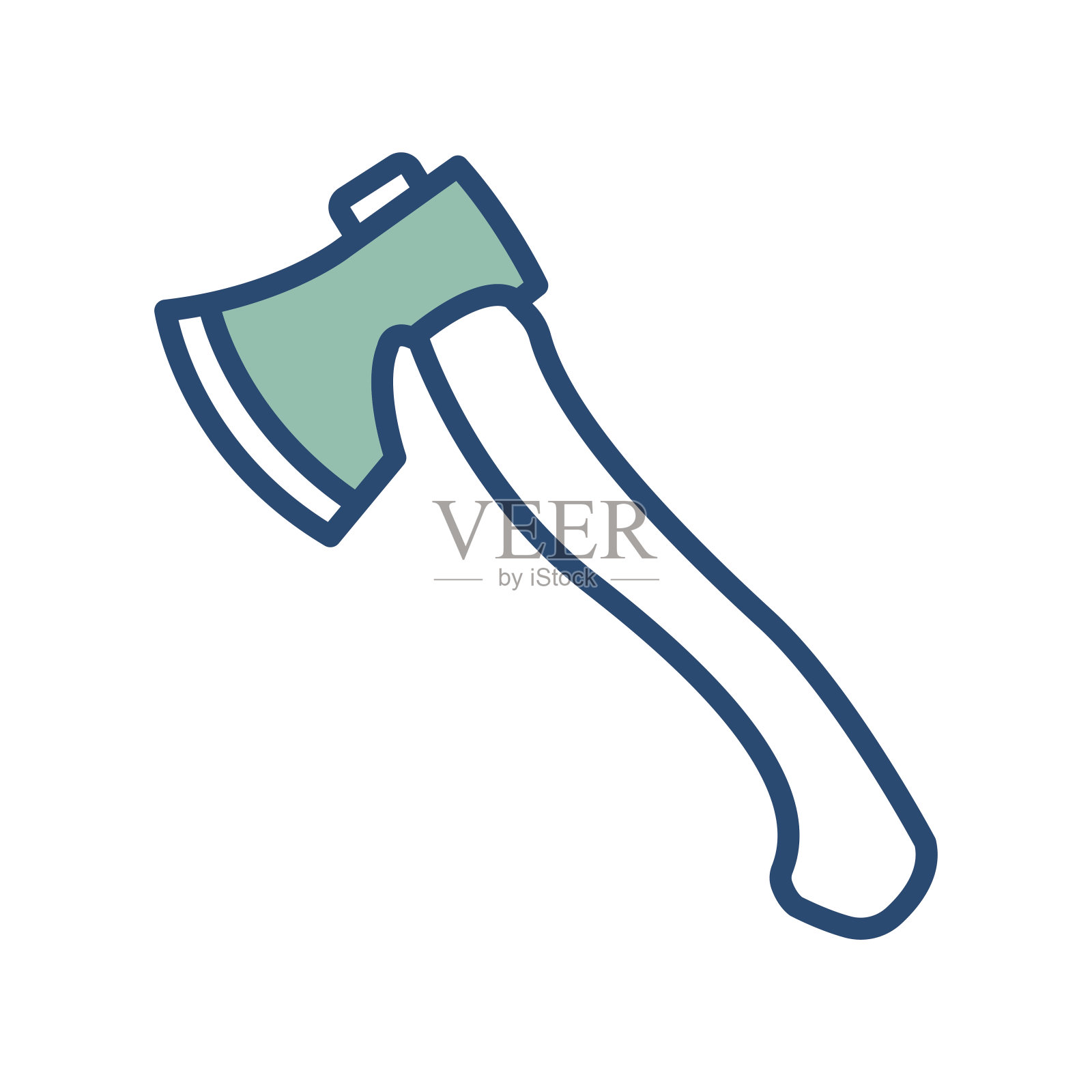 斧头图标矢量设计模板在白色背景图标素材