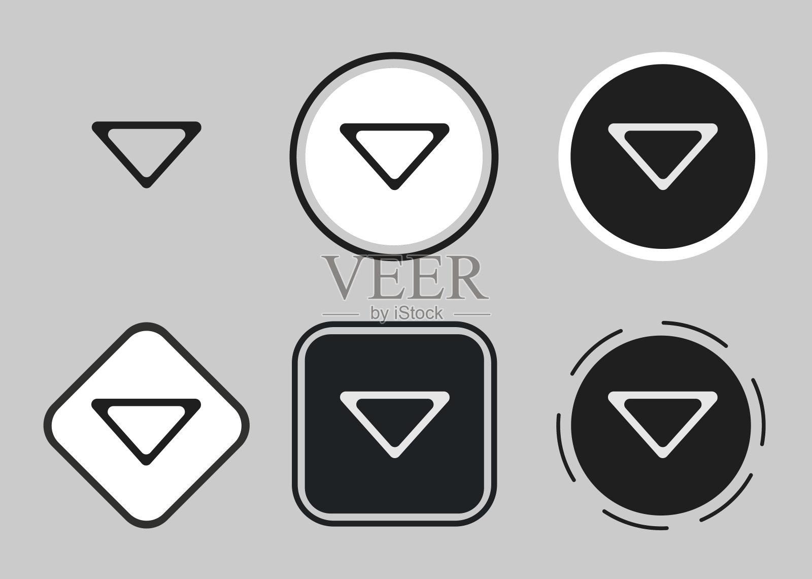 插入底部图标设置。为网站设计和移动暗模式应用程序收集高质量的黑色轮廓标志。白色背景上的矢量插图图标素材