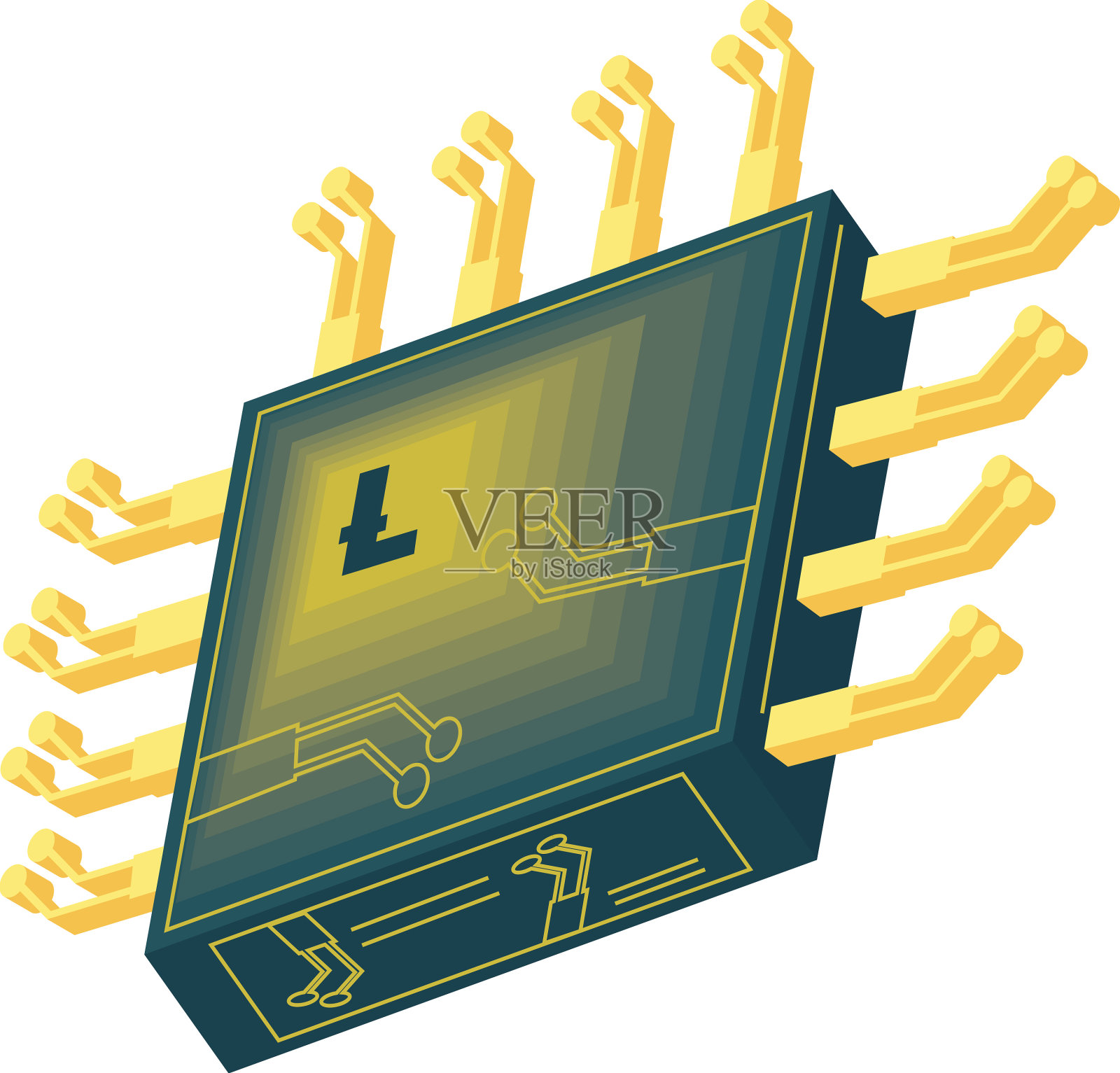 加密货币虚拟货币设计元素图片