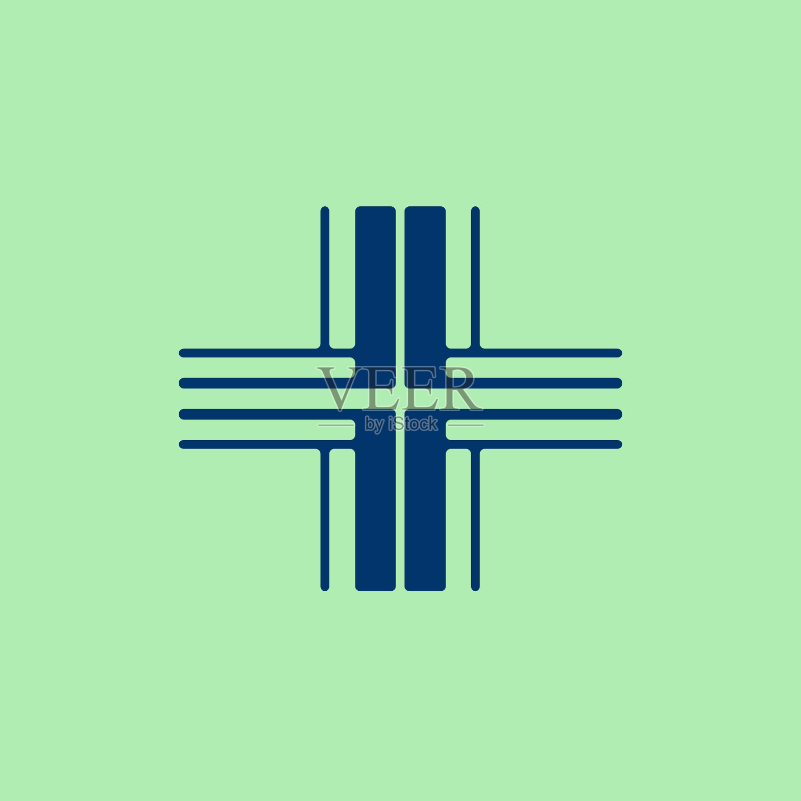 医疗十字标志。医疗保健和医生标志。插画图片素材